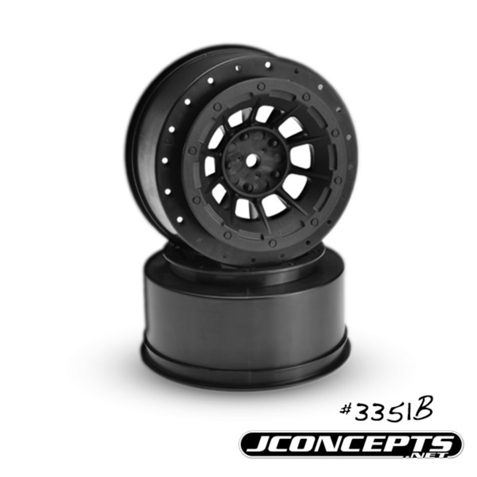 JConcepts JCO3351B JConcepts 12mm Hex Hazard Short Course Wheel (Black)