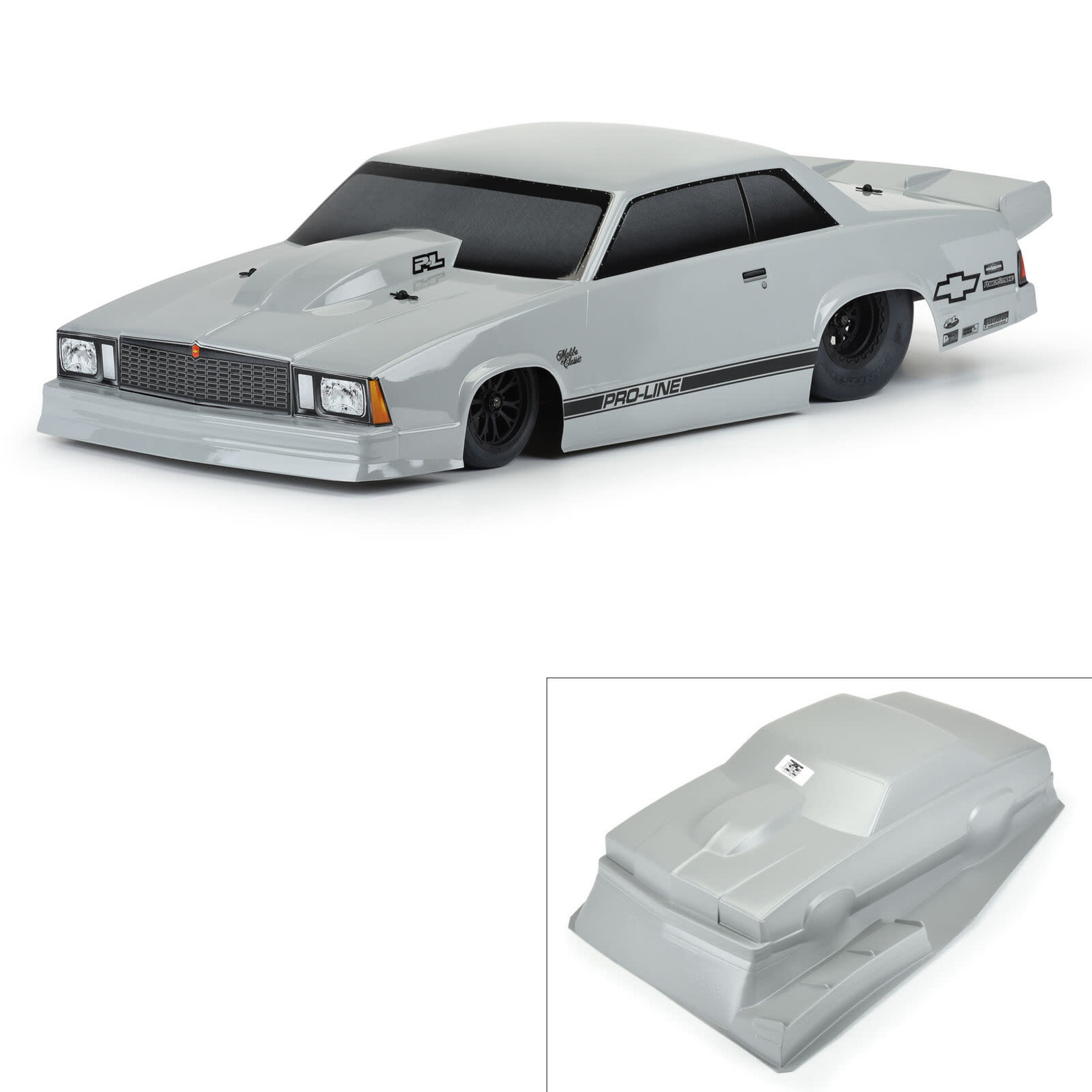 Pro-line Racing PRO354914 Pro-Line 1978 Chevy Malibu Short Course No Prep Drag Racing Body (Stone Gray) (Tough-Color)