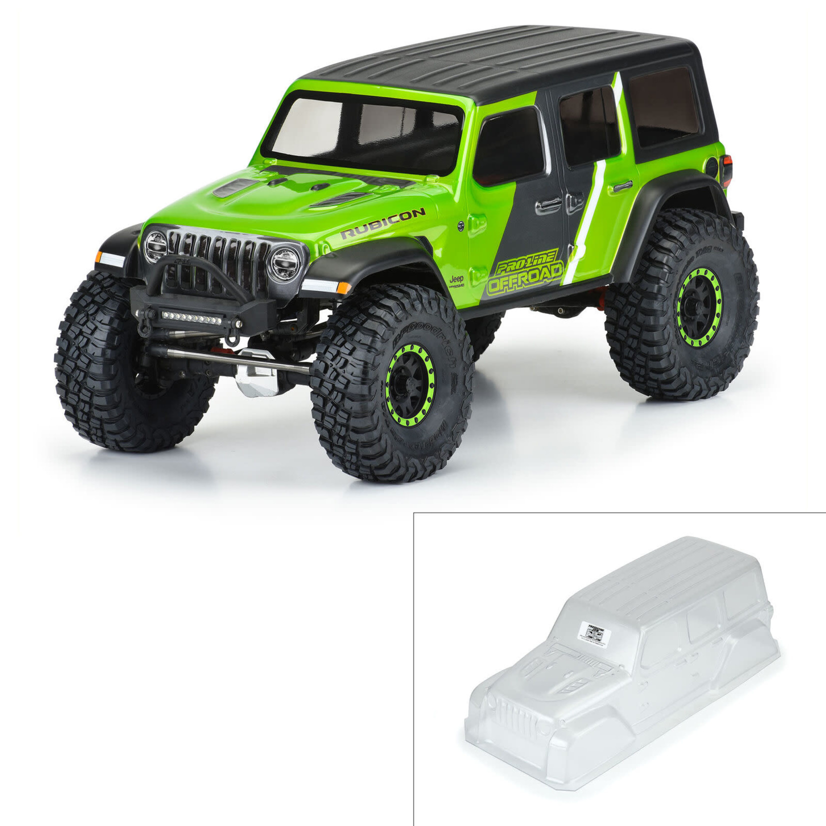 Pro-line Racing PRO354600 Pro-Line Jeep Wrangler JL Unlimited Rubicon Clear Body 12.3" (313mm) WB Crawlers