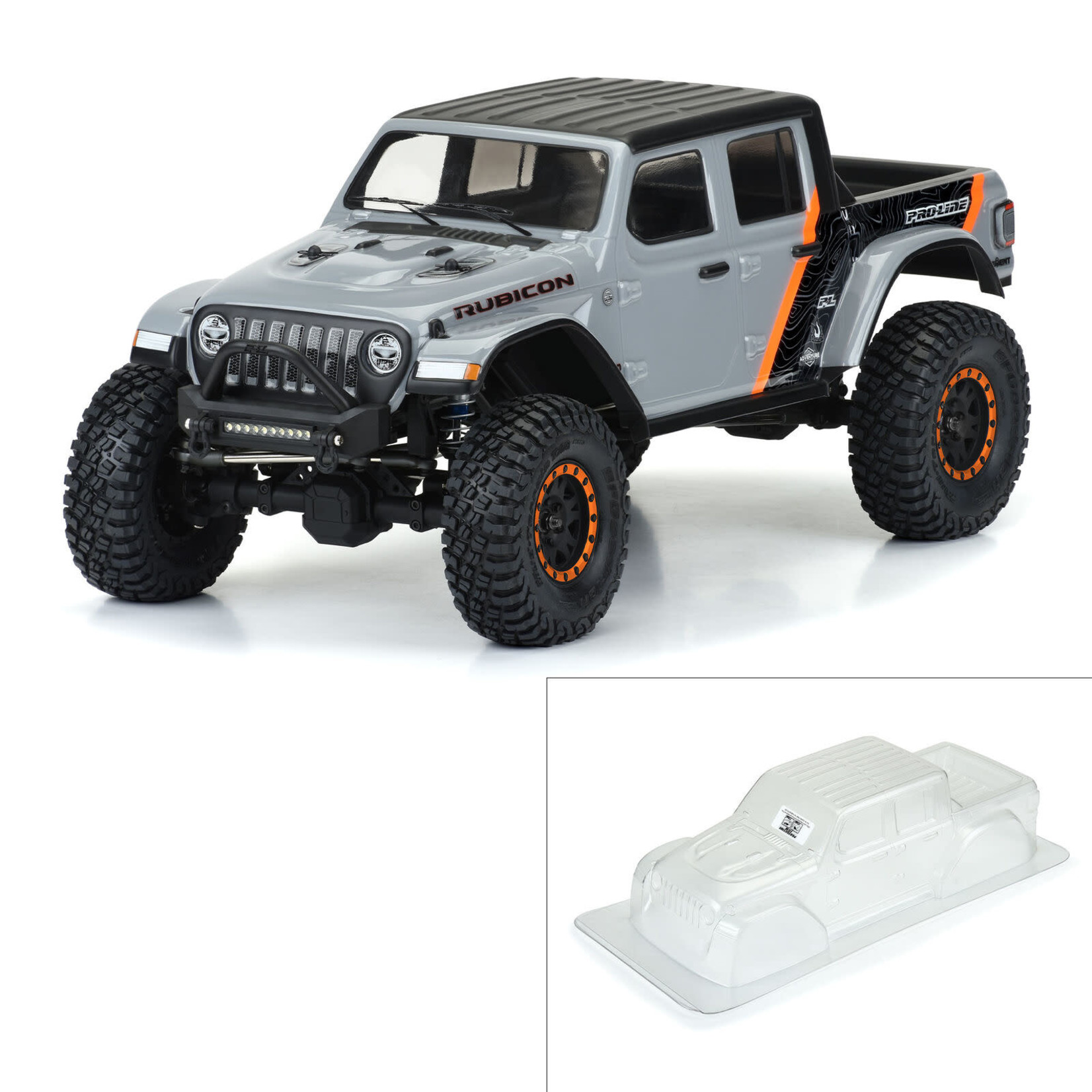 Pro-line Racing PRO353500 Pro-Line 2020 Jeep Gladiator Clear Body 12.3" (313mm) WB Crawlers