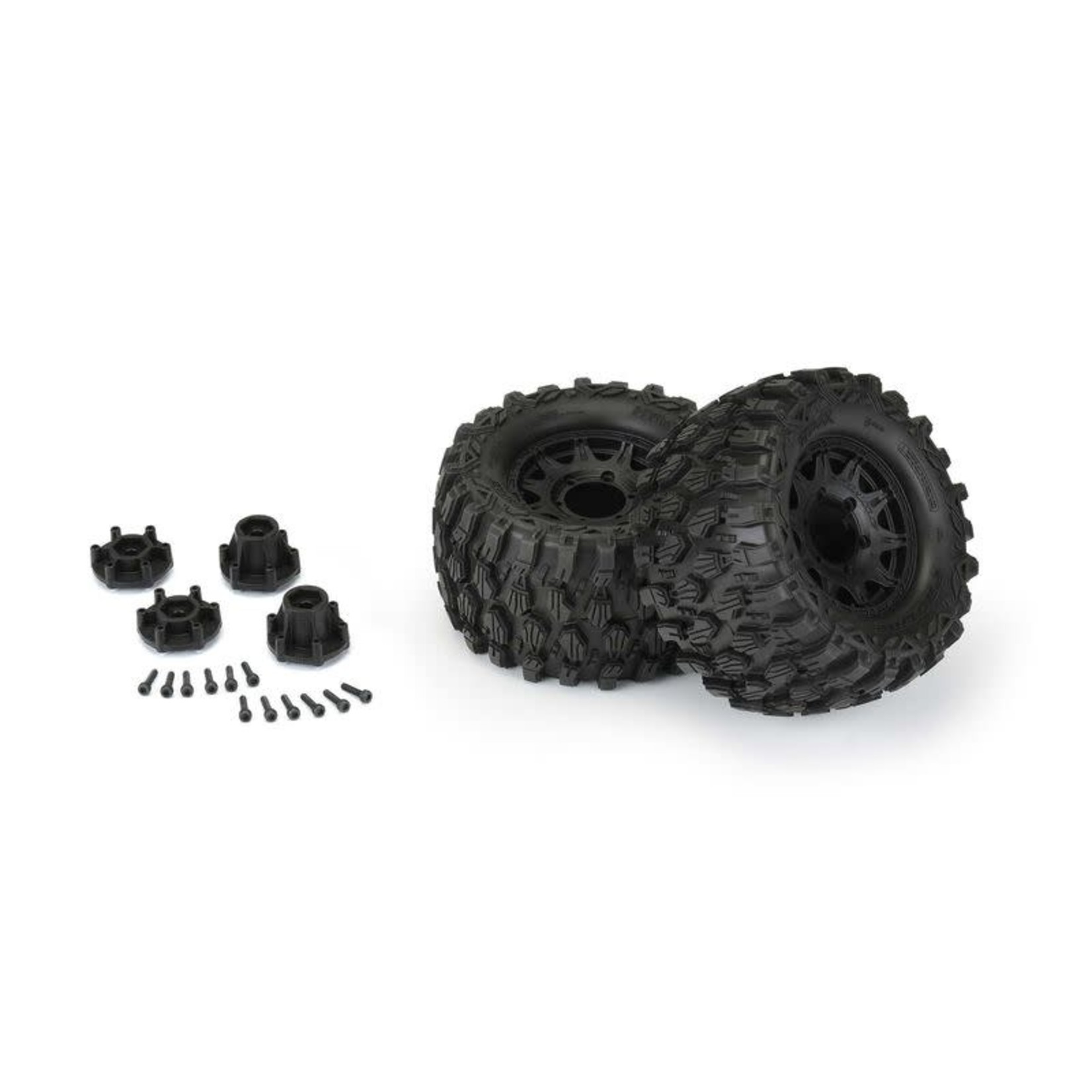Pro-line Racing PRO1019010 Pro-Line 1/10 Hyrax Front/Rear 2.8" MT Tires Mounted 12mm Black  Raid (2)