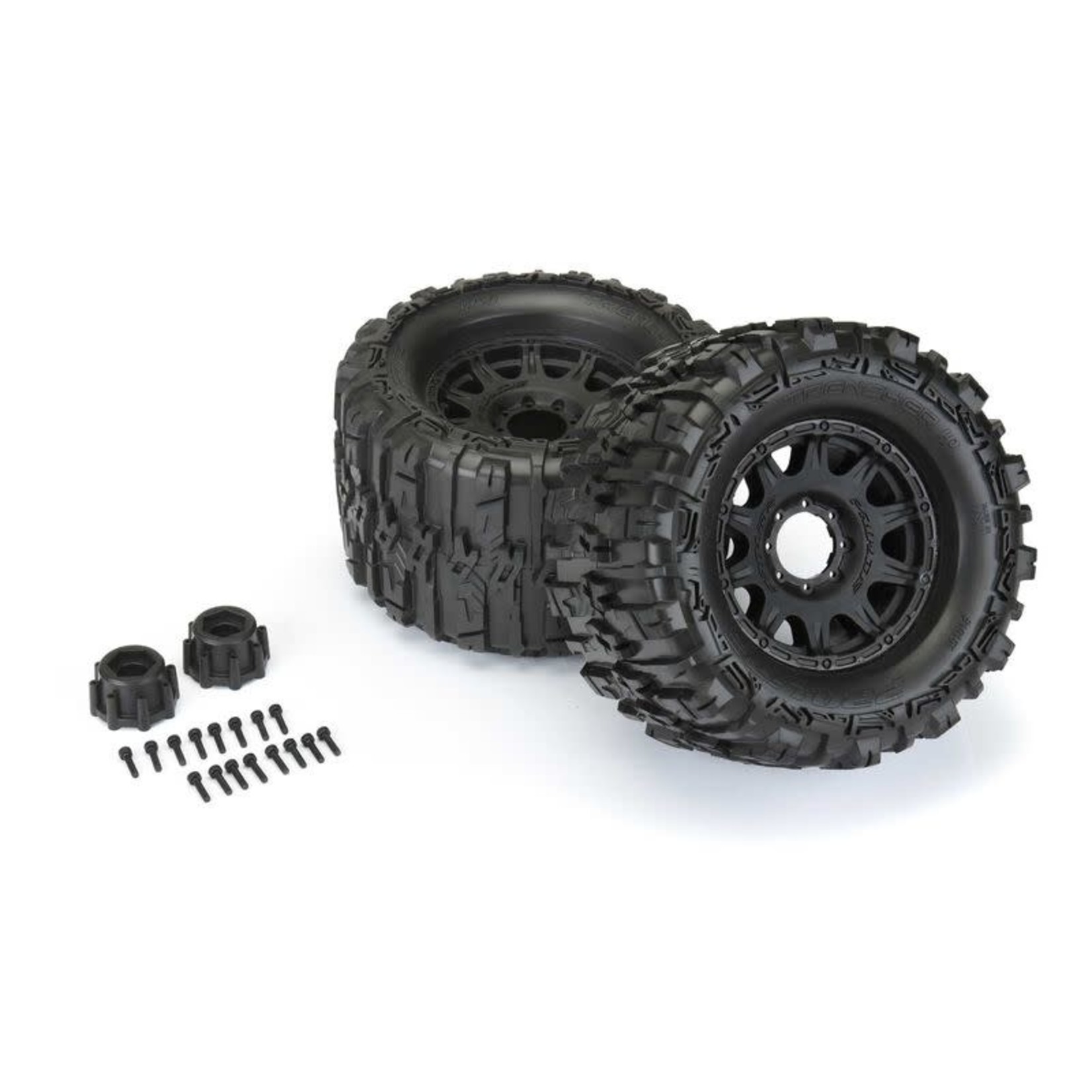 Pro-line Racing PRO1015510 Pro-Line 1/8 Trencher HP BELTED F/R 3.8" MT Tires Mounted 17mm Black  Raid (2)