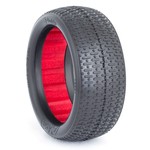 AKA AKA 1/10 EVO Pinstripe 4wd Buggy Front Tires With Red Insert (clay)
