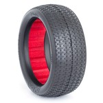 AKA AKA13321CR AKA 1/10 EVO Pinstripe 4wd Buggy Front Tires With Red Insert (clay) ##