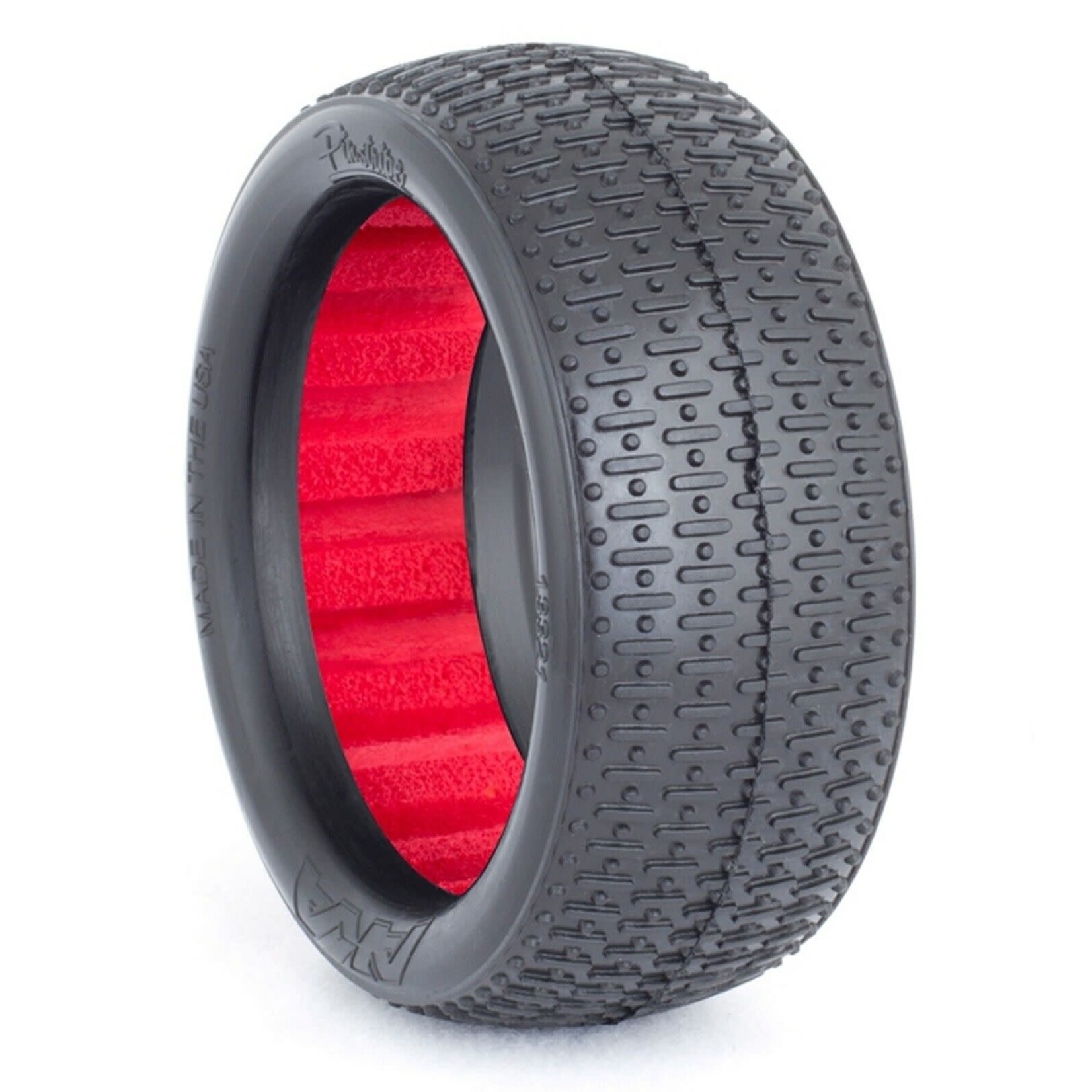 AKA AKA13321CR AKA 1/10 EVO Pinstripe 4wd Buggy Front Tires With Red Insert (clay) ##