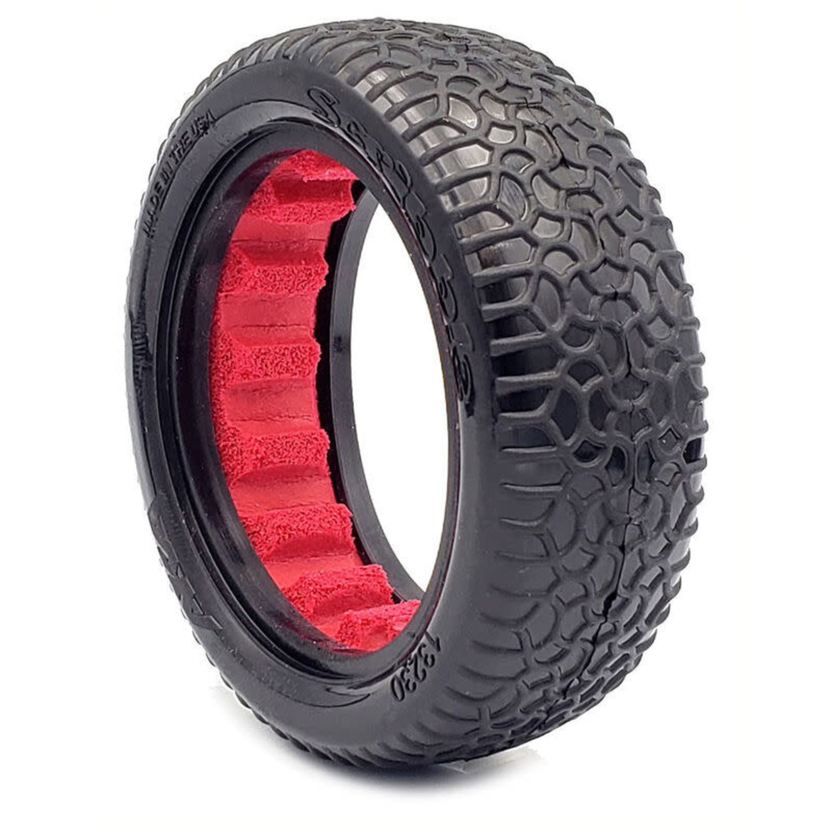 AKA **AKA13230CR AKA 1/10 Scribble Front 2WD 2.2 Tires, Clay with Red Inserts (2): Buggy