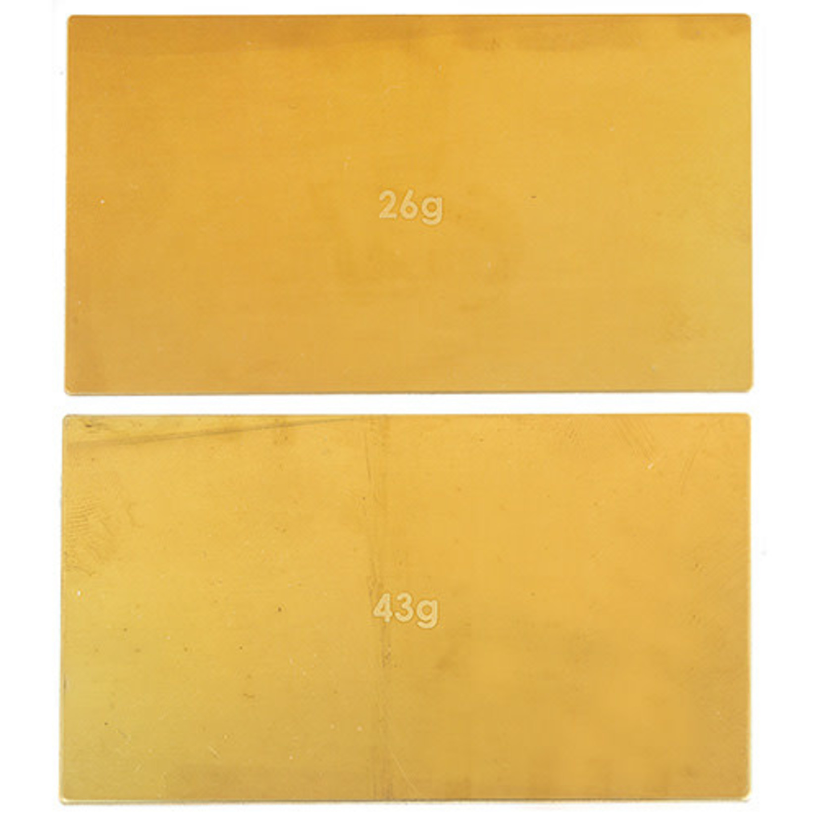 Team Associated ASC91744 Associated LiPo Battery Brass Weight Plate Set (1x 26g & 1x 43g)