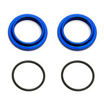 Team Associated **ASC91304 Associated 12mm Big Bore Threaded Collar (Blue) (2)