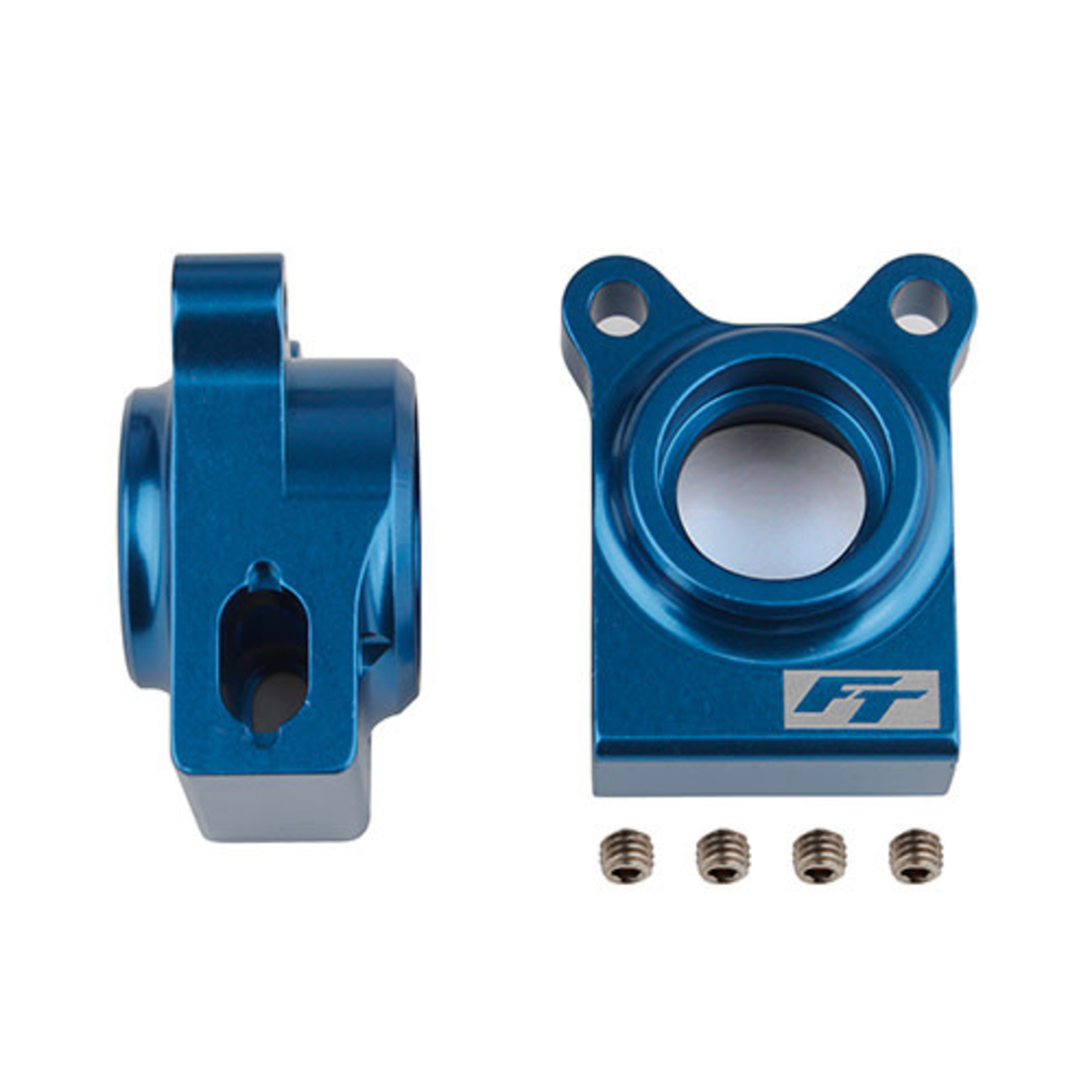 Team Associated ASC92270 Associated RC10B74.1 Factory Team Aluminum Rear Hubs (Blue)