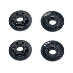 Team Associated ASC92254 Associated Factory Team 4mm Low Profile Serrated Wheel Nuts (Black) (4)