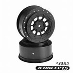 JConcepts JCO3352B JConcepts 12mm Hex Hazard Short Course Wheels (Black) (2) (TEN-SCTE)