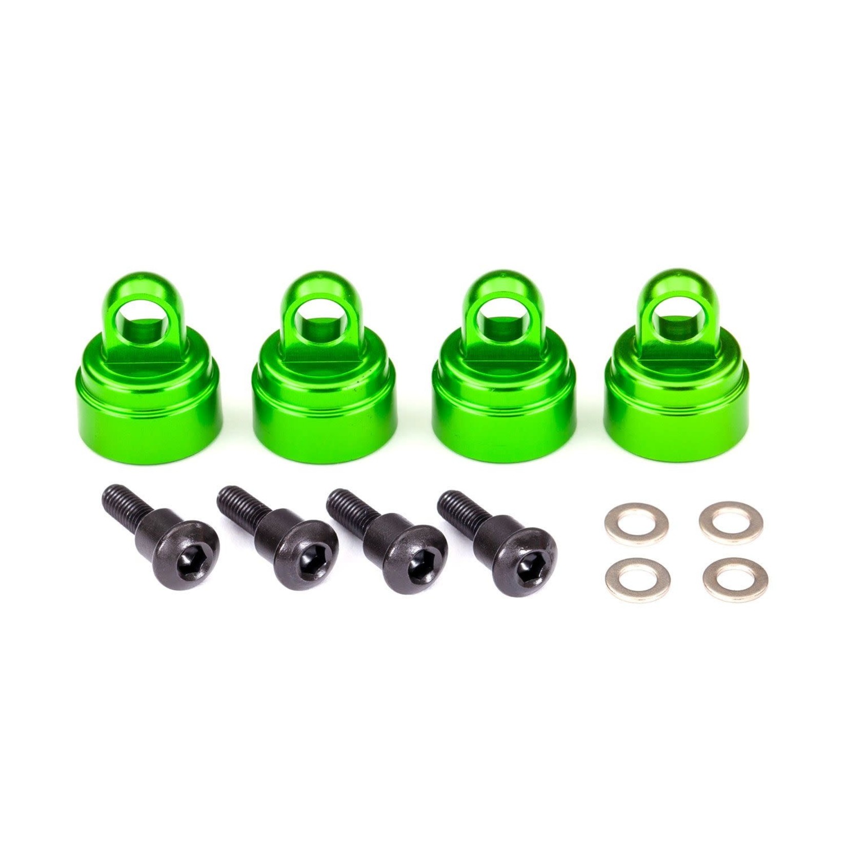Traxxas TRA3767G Traxxas Green Aluminum Shock Caps (4)