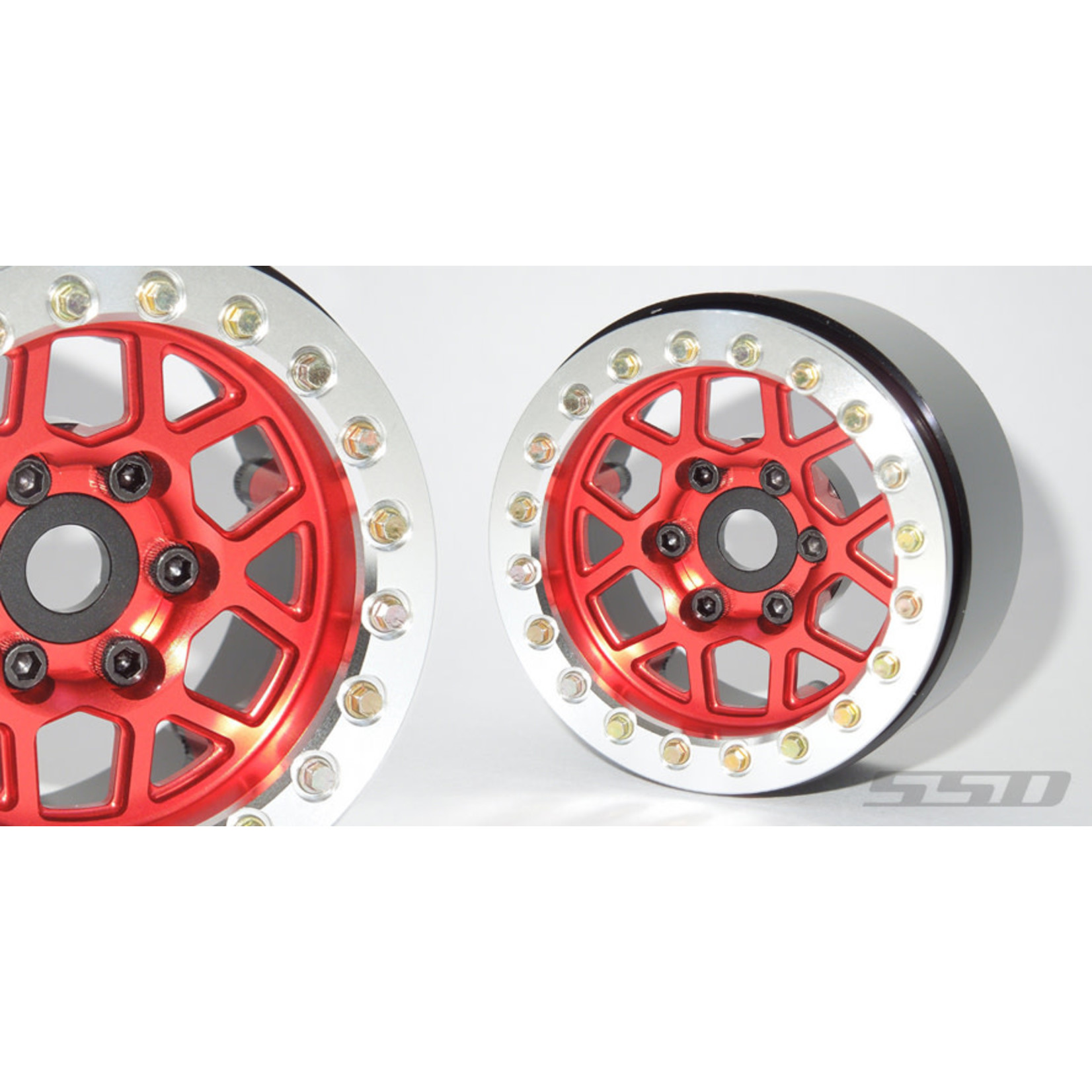 SSD SSD00538 SSD RC 1.9 Boxer Beadlock Wheels (Red)