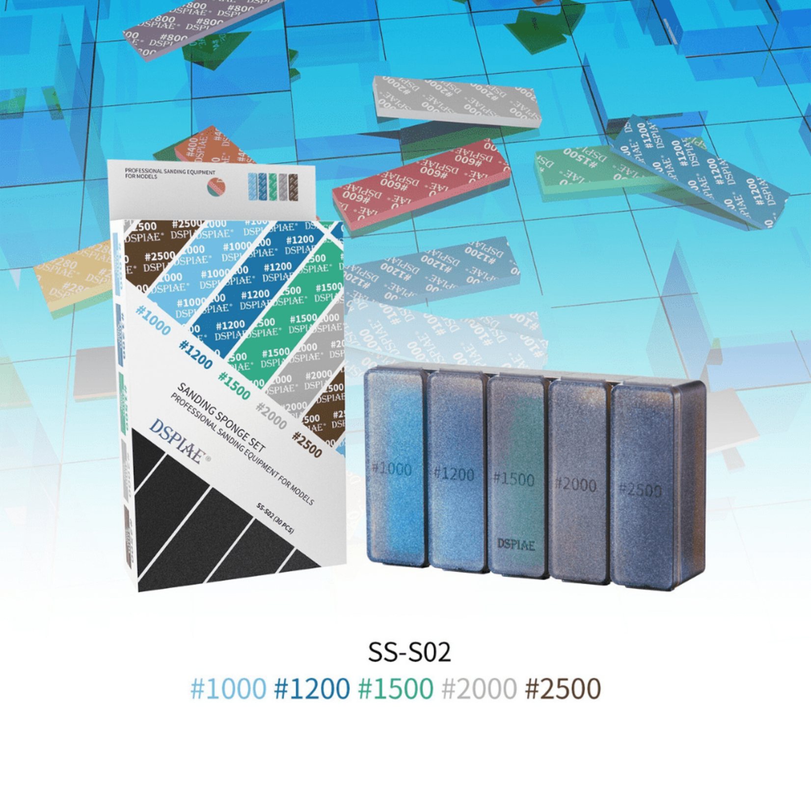 DSPIAE DS-SS-S02 DSPIAE 30 Piece Sanding Sponge Set