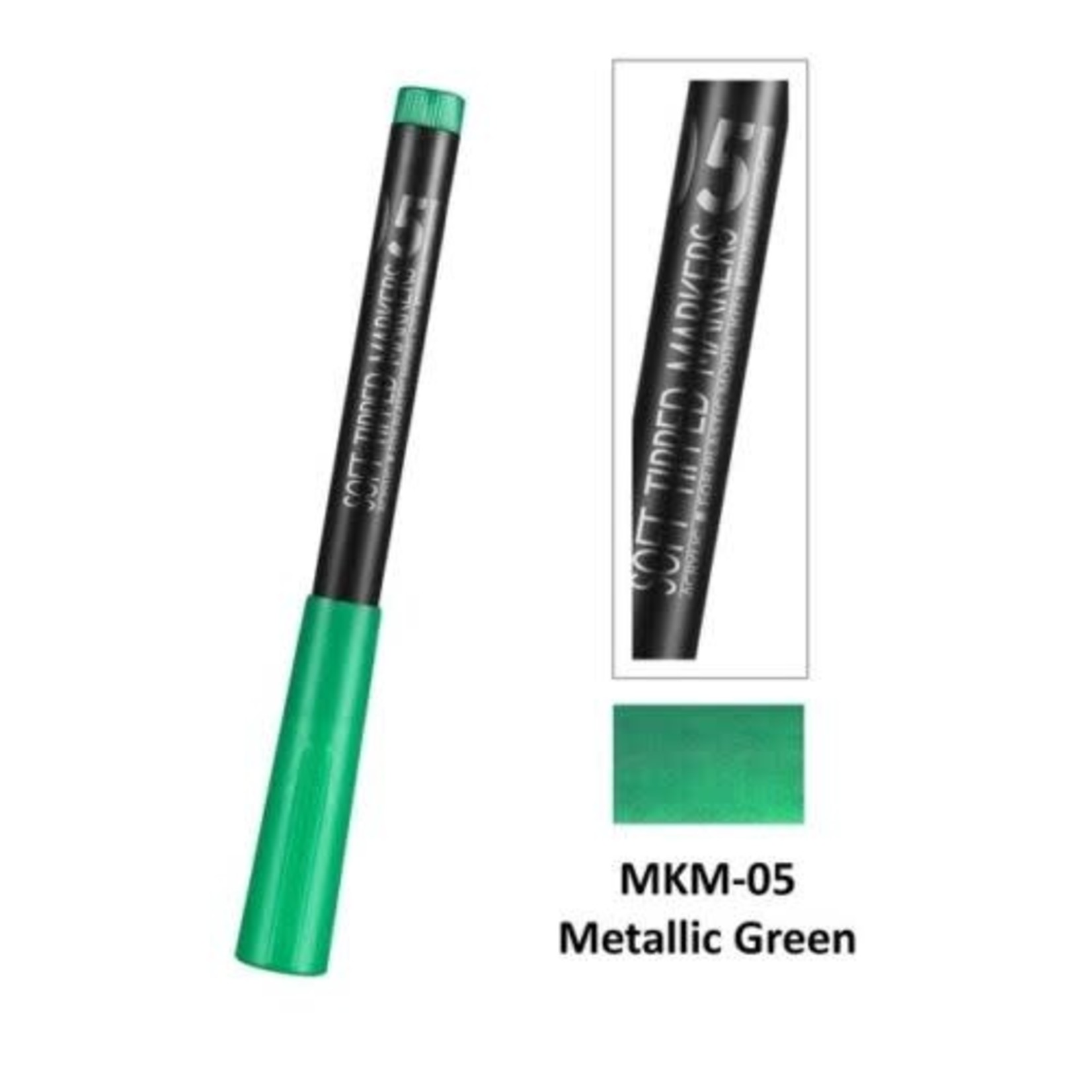 DSPIAE DS-MKM-05 DSPIAE Soft Tipped Markers Metallic Green