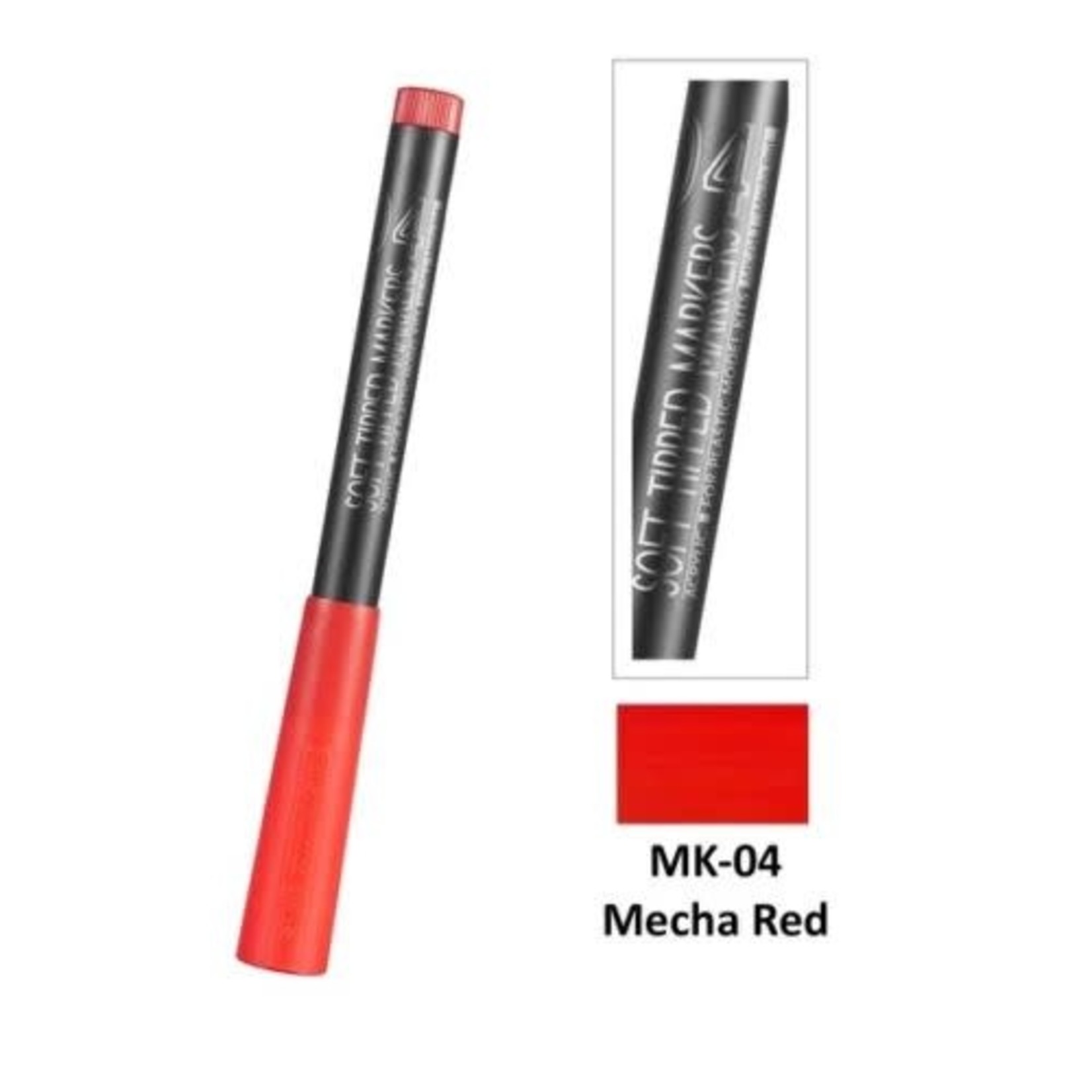 DSPIAE DS-MK-04 DSPIAE Soft Tipped Markers Red