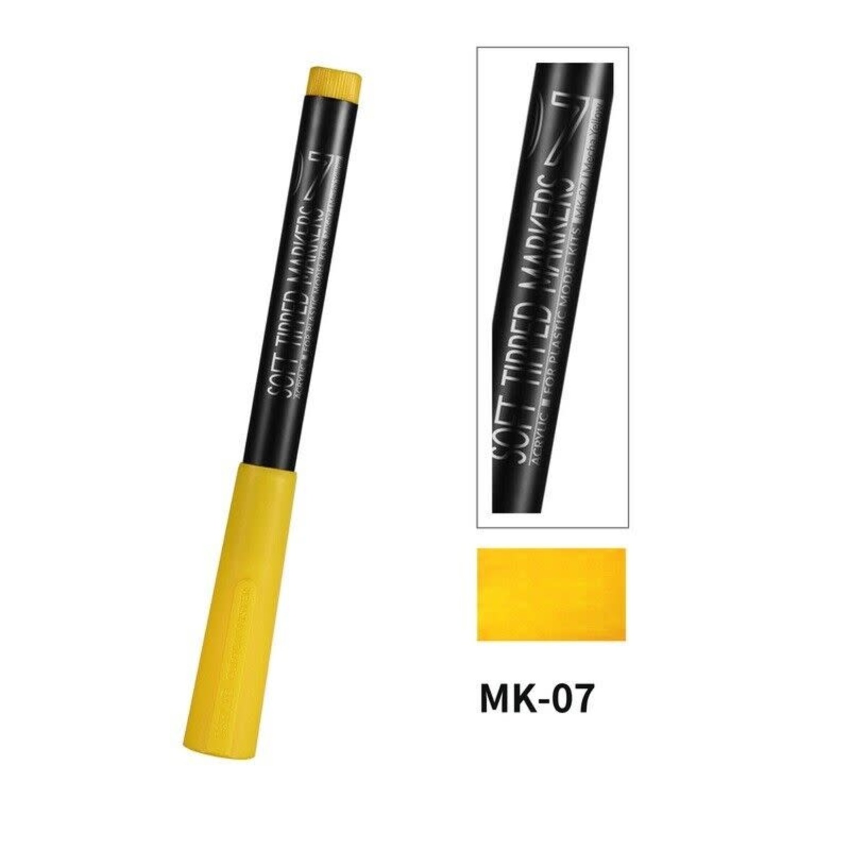 DSPIAE DS-MK-07 DSPIAE Soft Tipped Markers Yellow