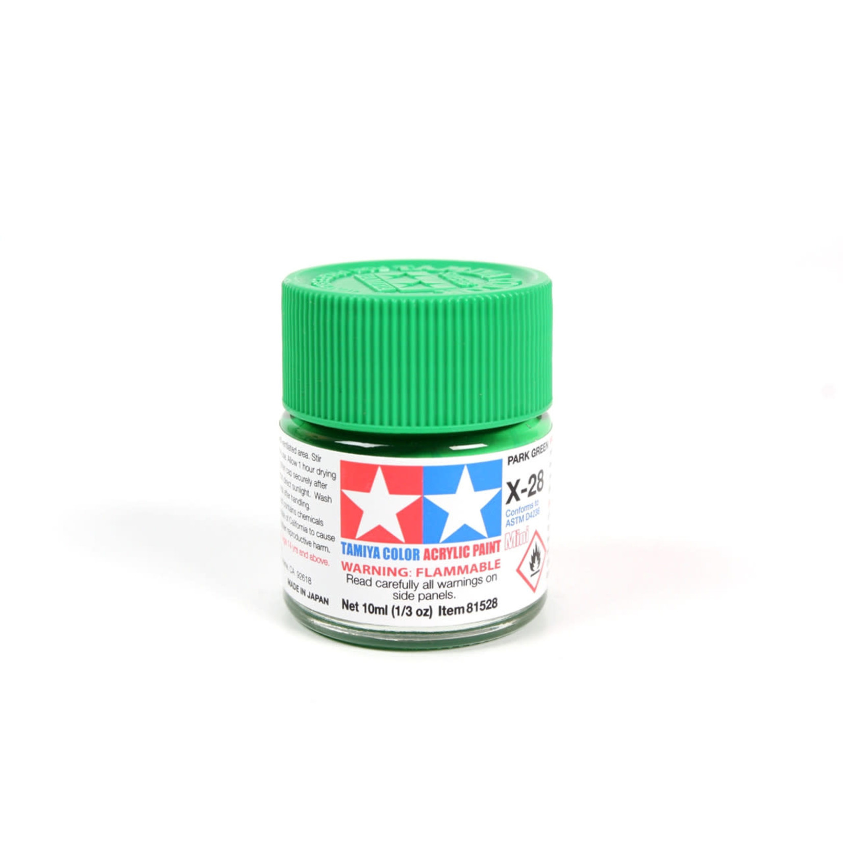 Tamiya TAM81528 Tamiya Acrylic Mini X-28 Park Green 10ml (1/3oz)