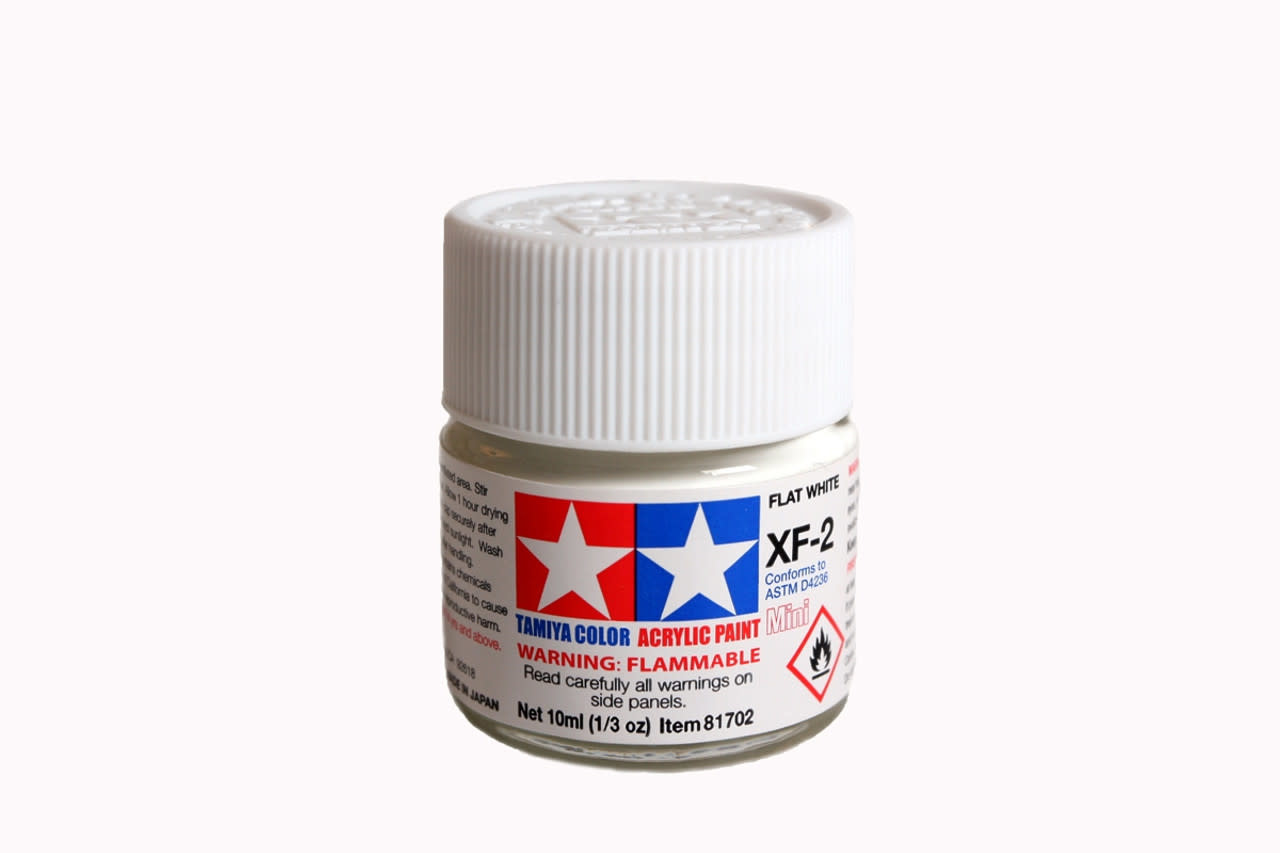 TAM81702 Tamiya Acrylic Mini XF-2 Flat White 10ml (1/3oz) - Photo 1/1