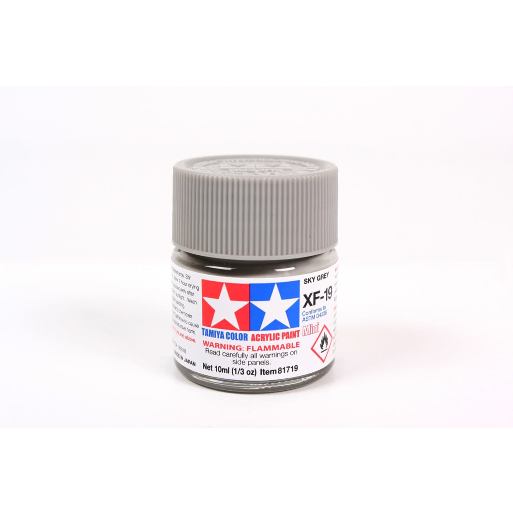 Tamiya TAM81719 Tamiya Acrylic Mini XF-19 Sky Grey 10ml (1/3oz)