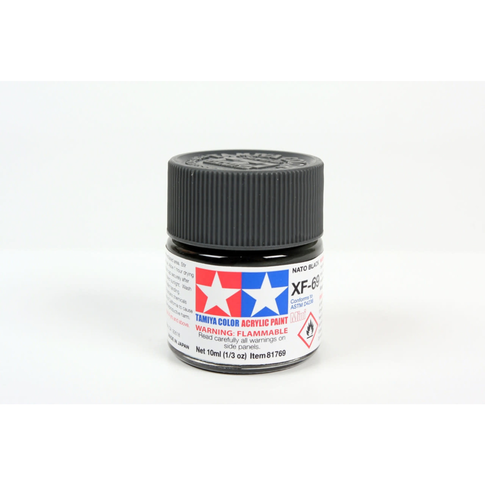 Tamiya TAM81769 Tamiya Acrylic Mini XF-69 NATO Black 10ml (1/3oz)