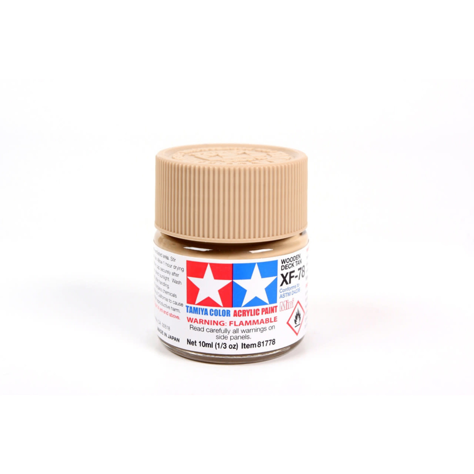 Tamiya TAM81778 Tamiya Acrylic Mini XF-78 Deck Tan 10ml (1/3oz)