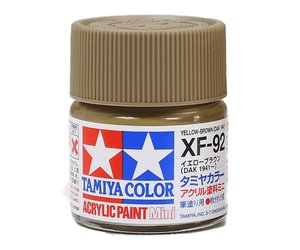 TM PAINT ミニキャンバス2点セット Tamiya TAM81792 Tamiya Acrylic Mini XF-92 Yellow-Brown DAK 1941