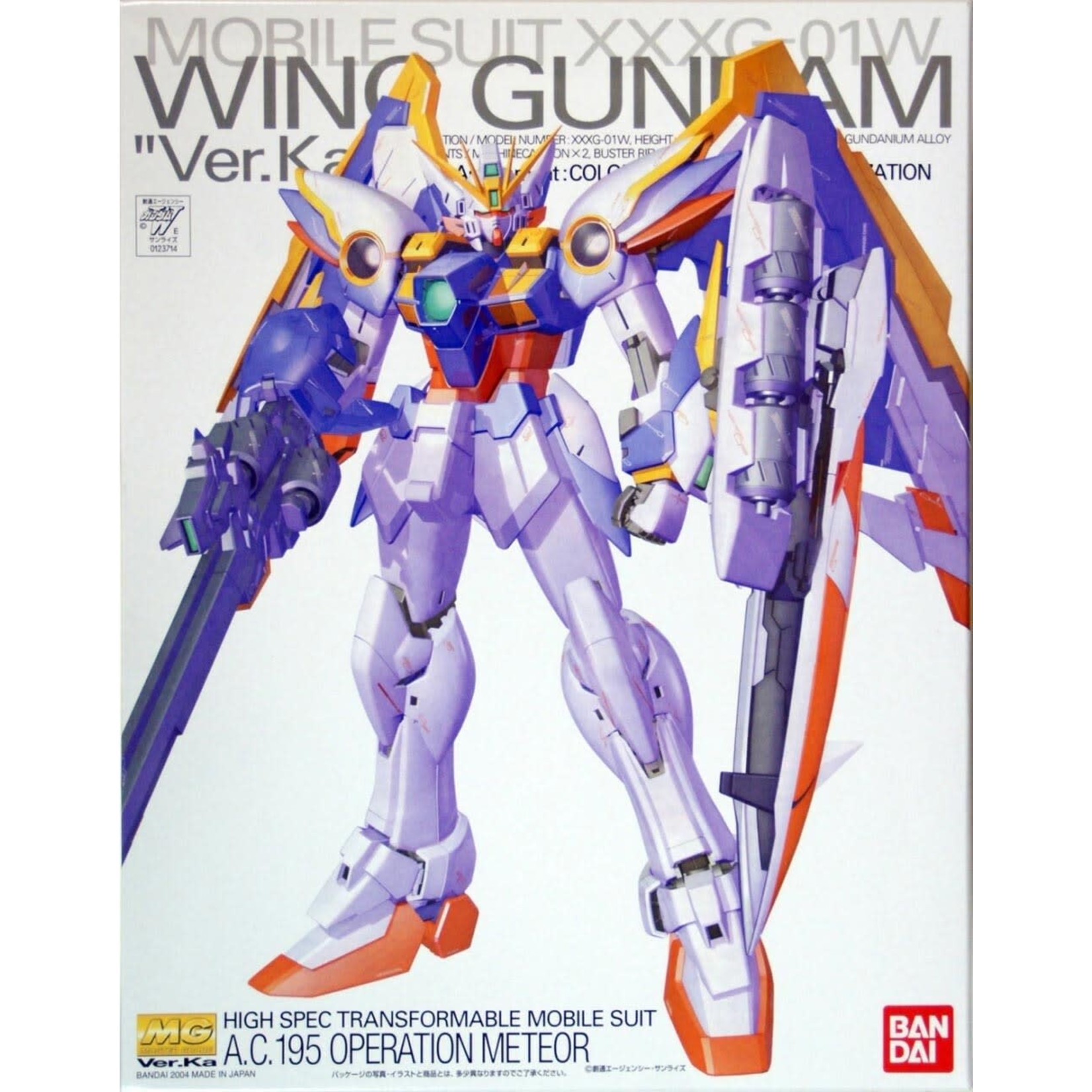 Bandai Bandai 1123714 MG Wing Gundam Ver. Ka