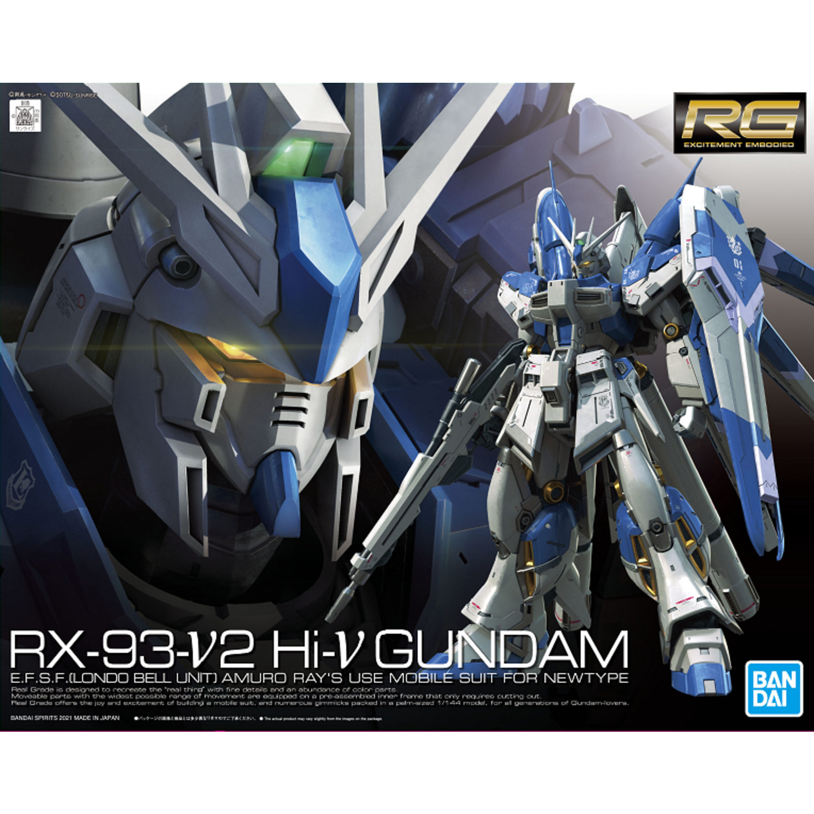 Bandai BAN2555540 Bandai RG #36 RX-93-V2 Hi-v GUNDAM