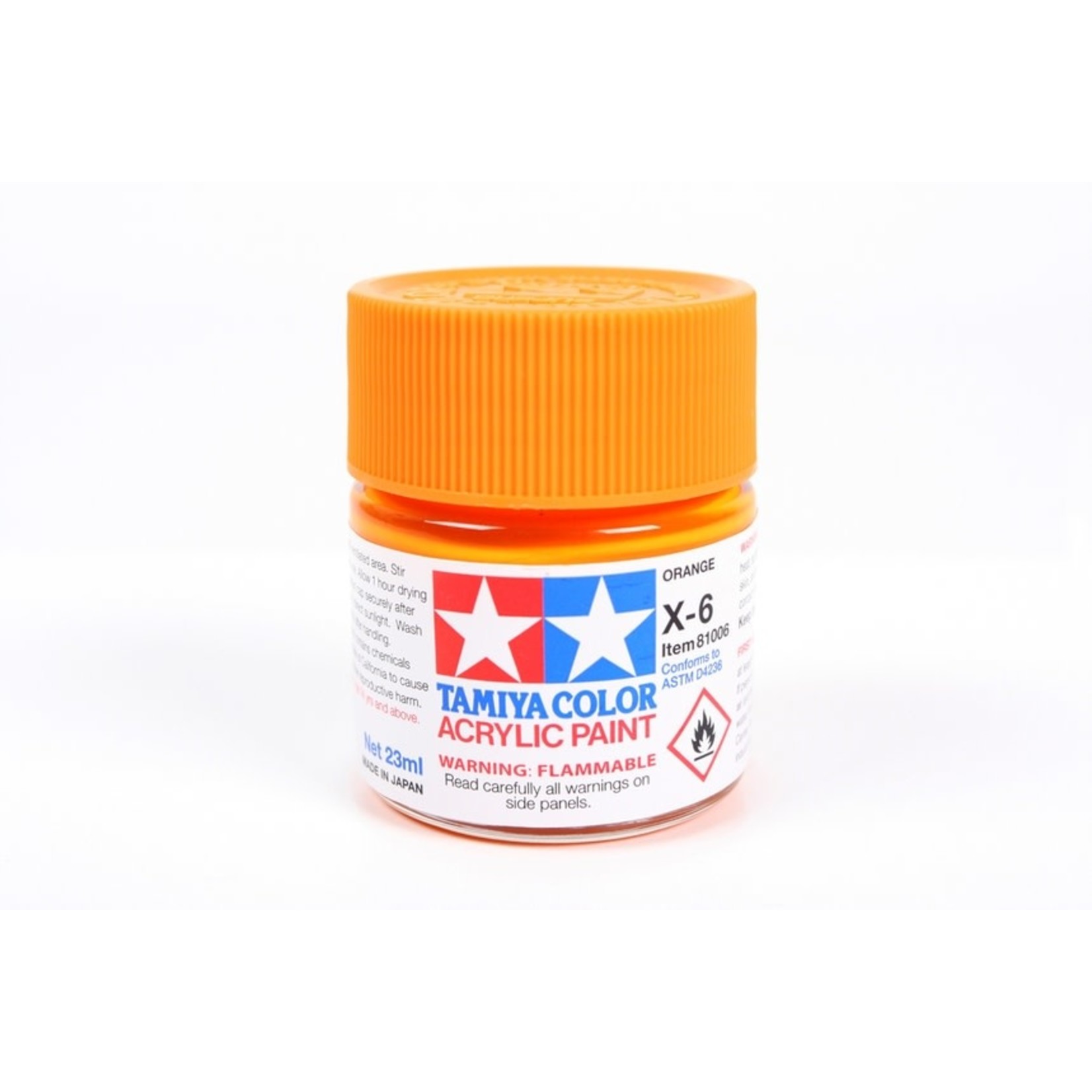 Tamiya TAM81006 Tamiya Acrylic X-6 Gloss Orange 23ml