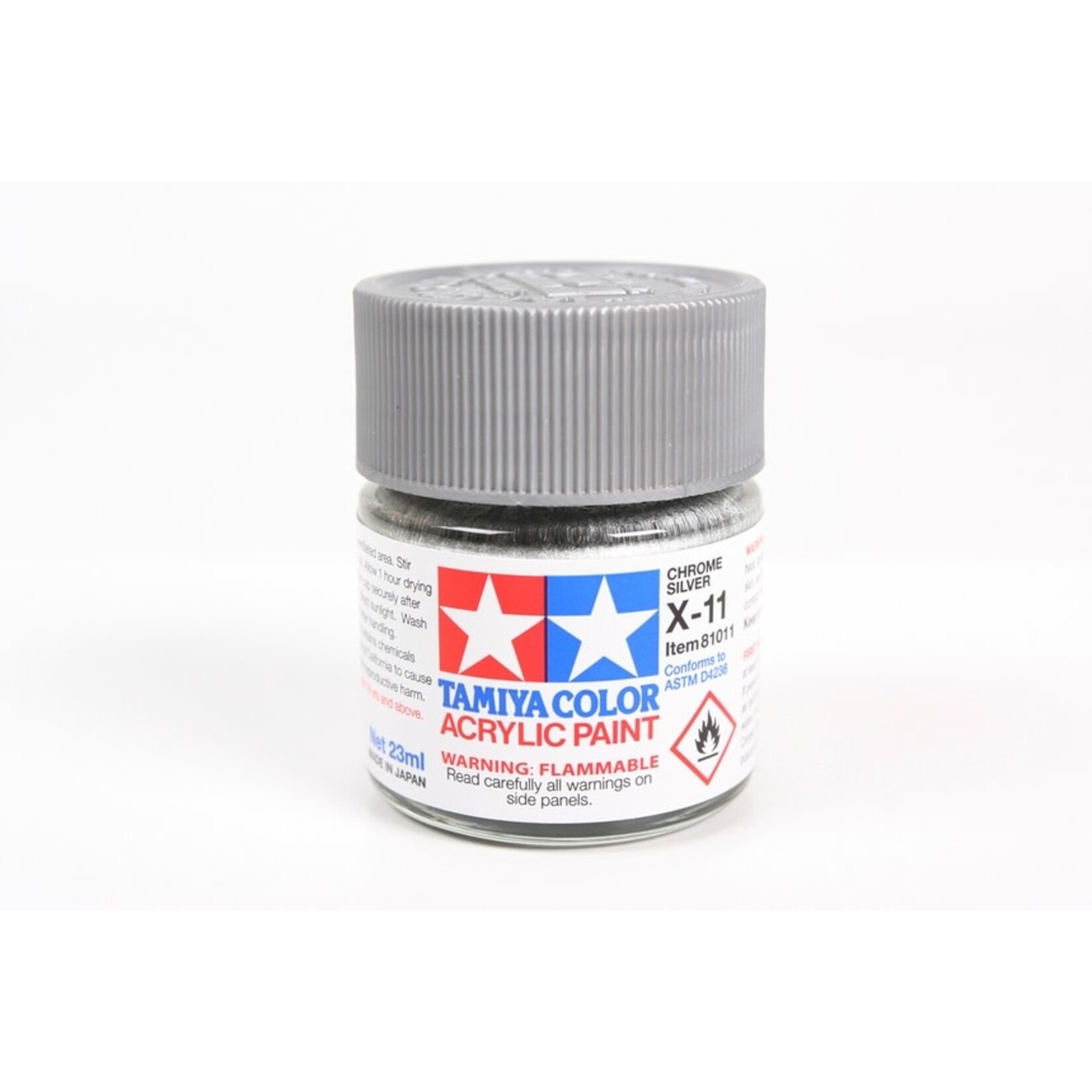 Tamiya TAM81011 Tamiya Acrylic X-11 Gloss Chrome Silver 23ml