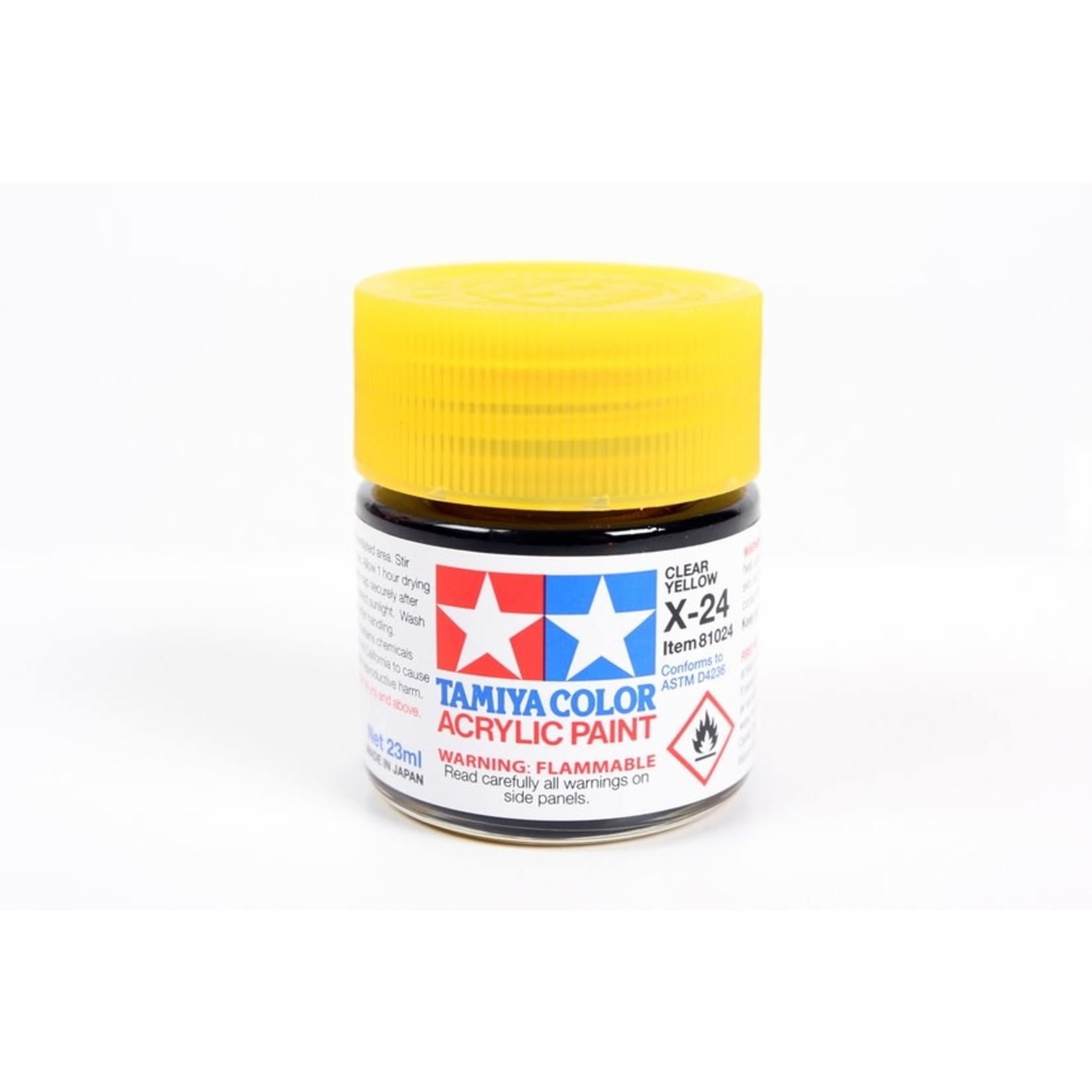 Tamiya TAM81024 Tamiya Acrylic X-24 Gloss Clear Yellow 23ml