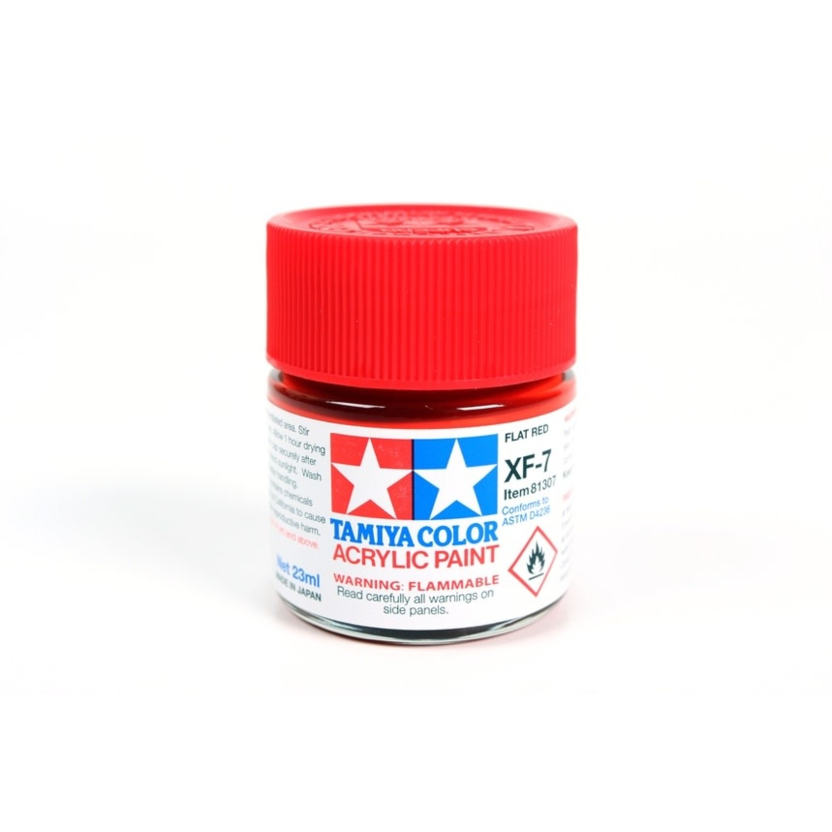 Tamiya TAM81307 Tamiya Acrylic XF-7 Flat Red 23ml