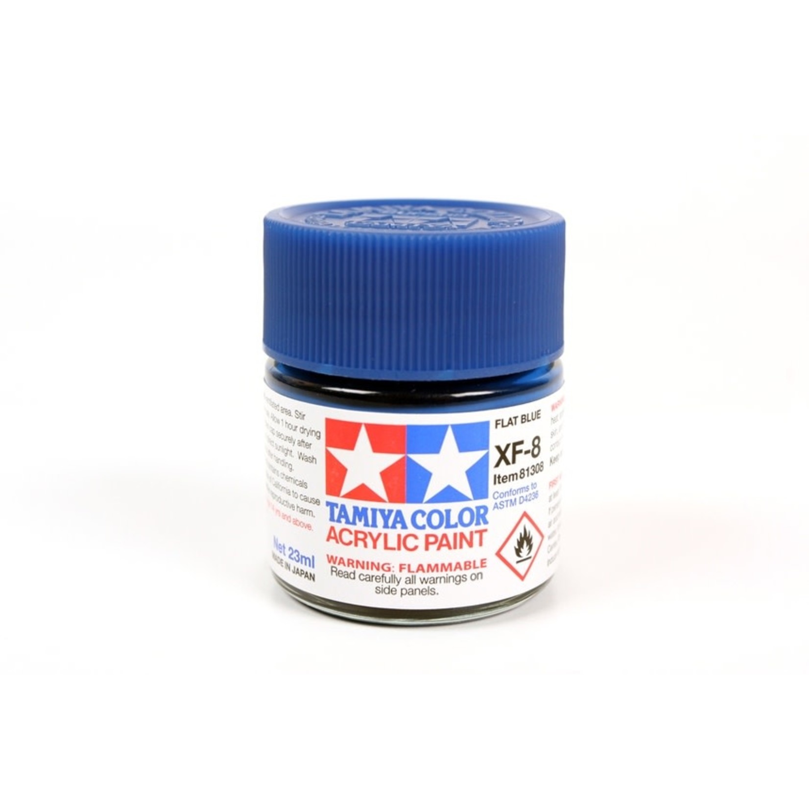 Tamiya TAM81308 Tamiya Acrylic XF-8 Flat Blue 23ml