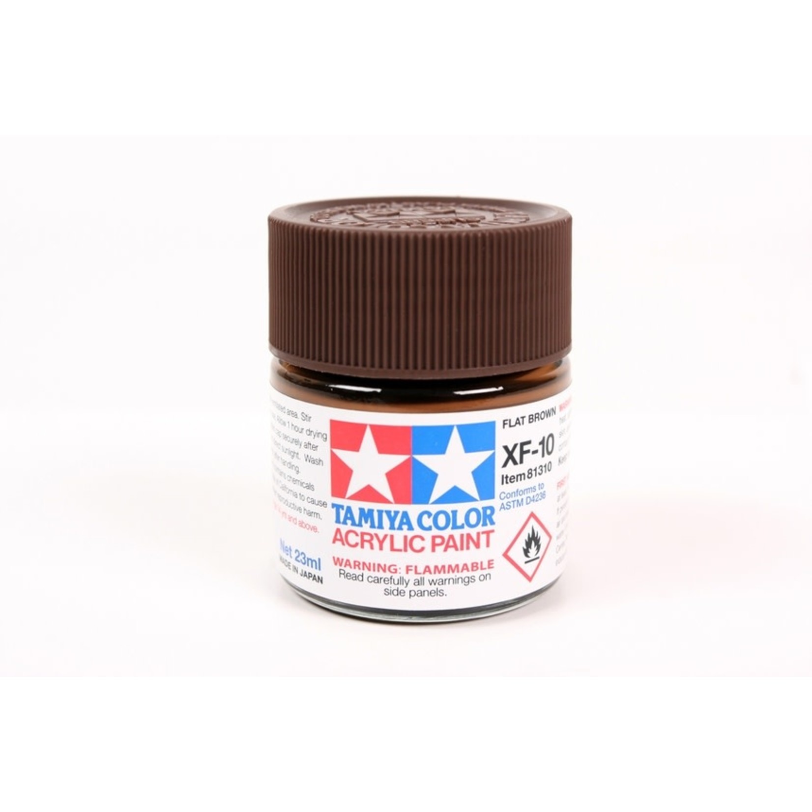 Tamiya TAM81310 Tamiya Acrylic XF-10 Flat Brown 23ml