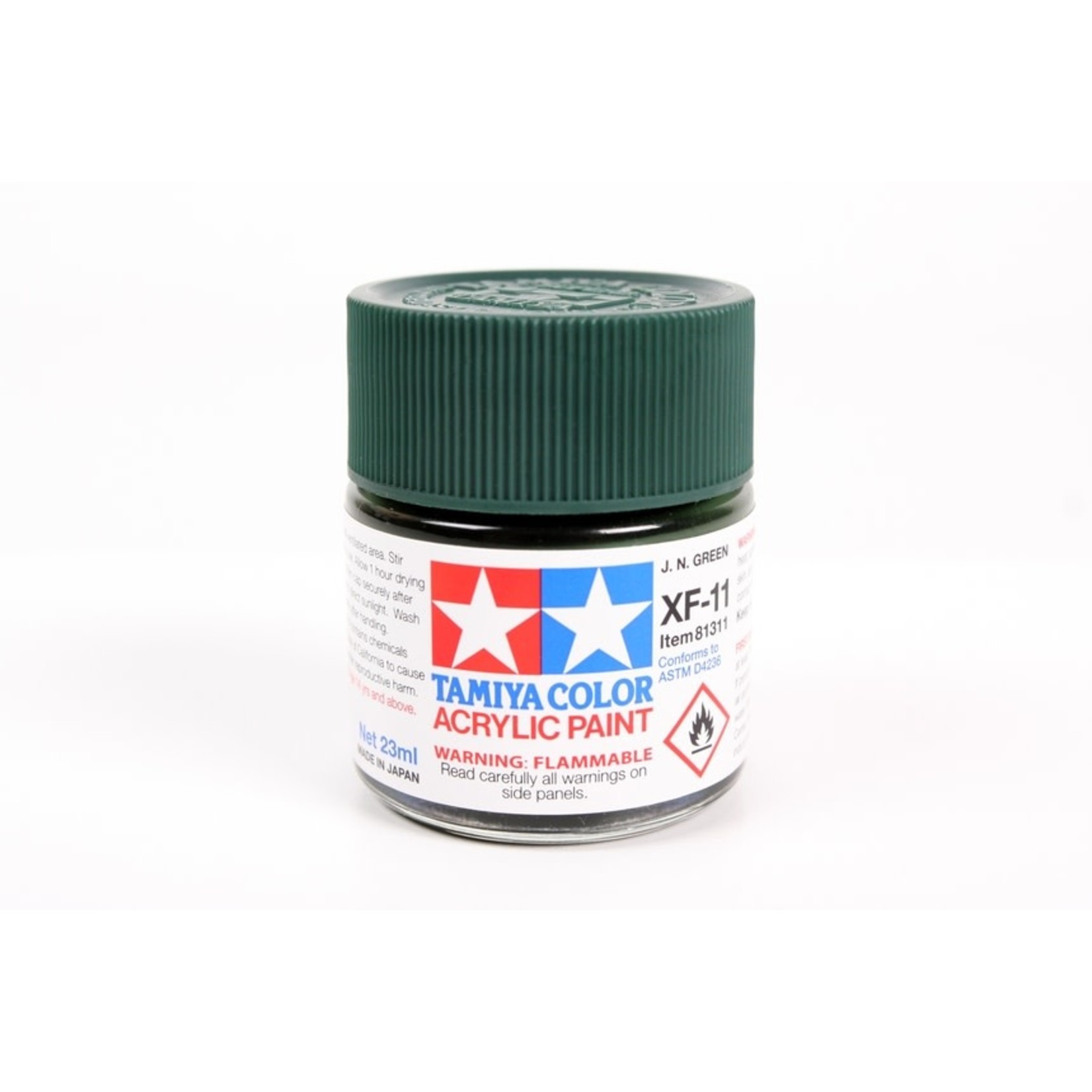 Tamiya TAM81311 Tamiya Acrylic XF-11 Flat Jungle Green 23ml