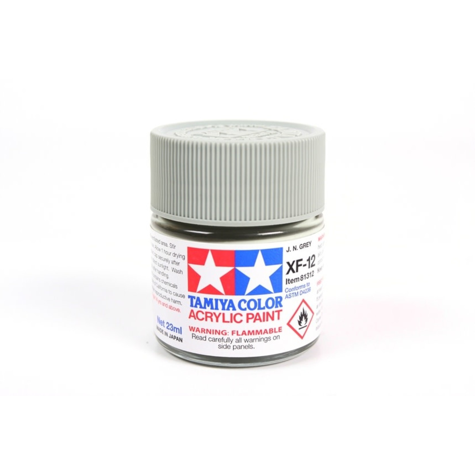 Tamiya TAM81312 Tamiya Acrylic XF-12 Flat Japanese Navy Gray 23ml