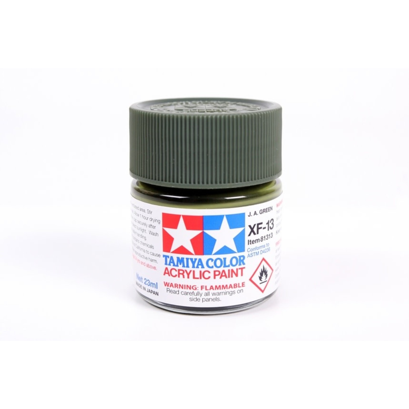 Tamiya TAM81313 Tamiya Acrylic XF-13 Flat Japanese Army Green 23ml