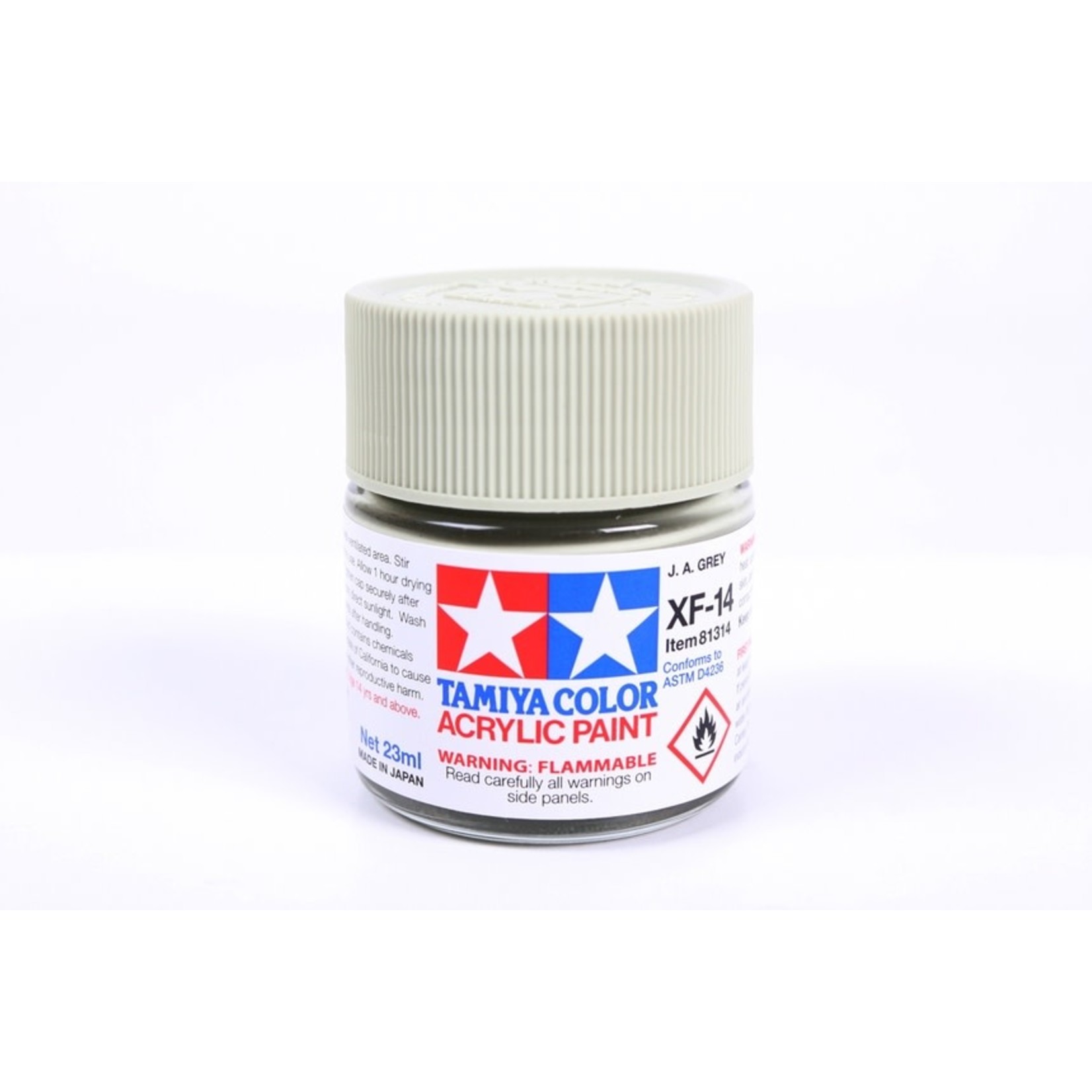 Tamiya TAM81314 Tamiya Acrylic XF-14 Flat J.A.Gray 23ml