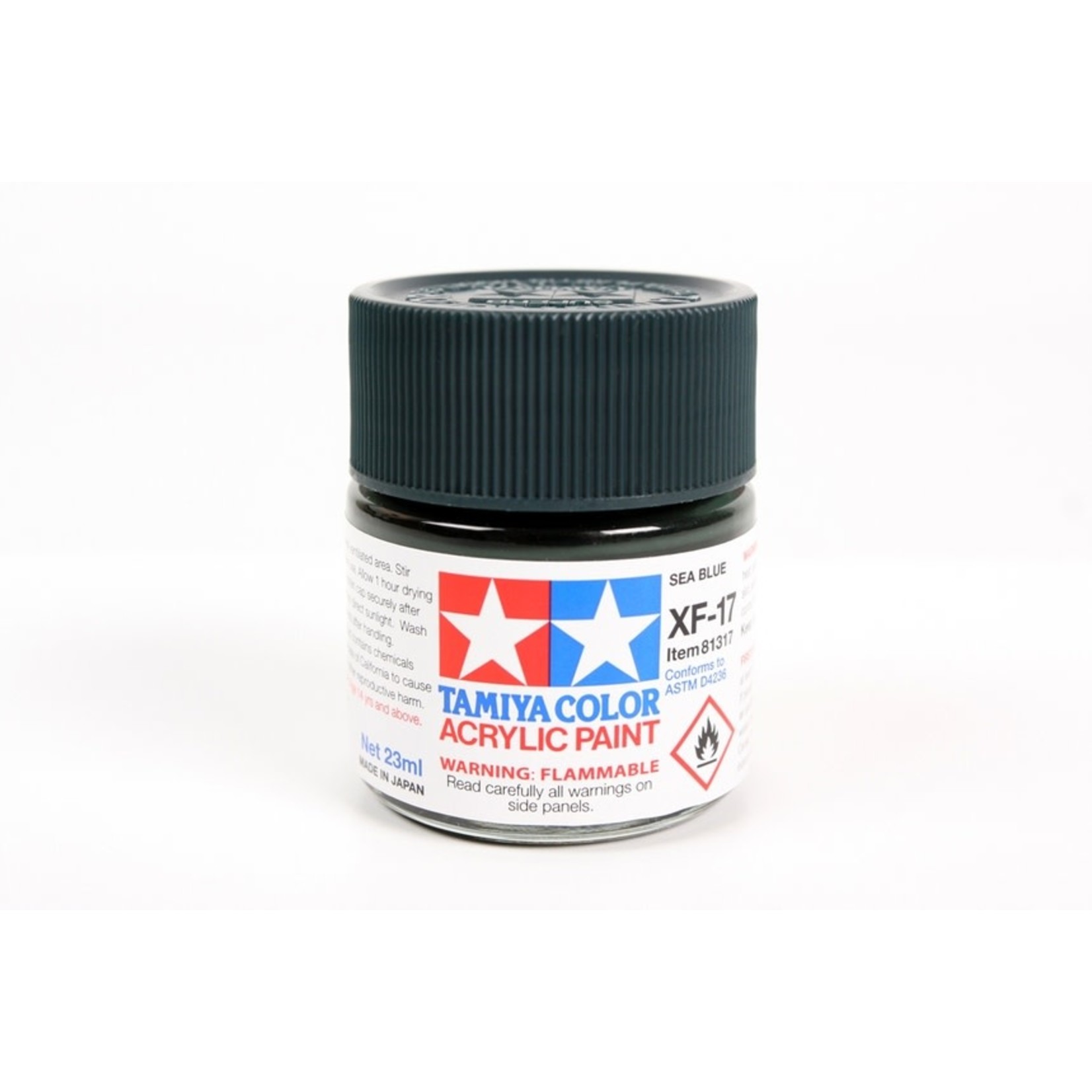 Tamiya TAM81317 Tamiya Acrylic XF-17 Flat Sea Blue 23ml