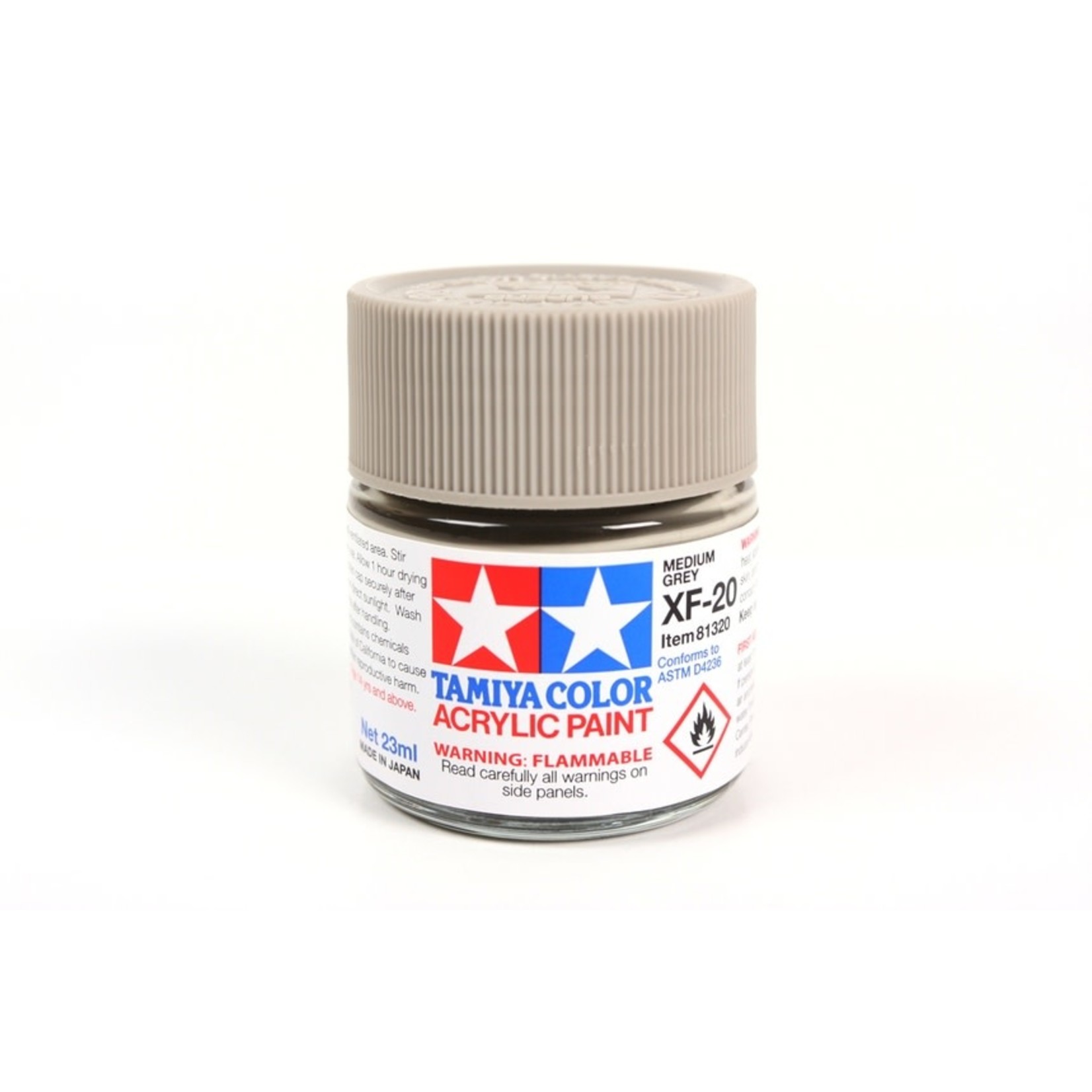 Tamiya TAM81320 Tamiya Acrylic XF-20 Flat Medium Grey 23ml