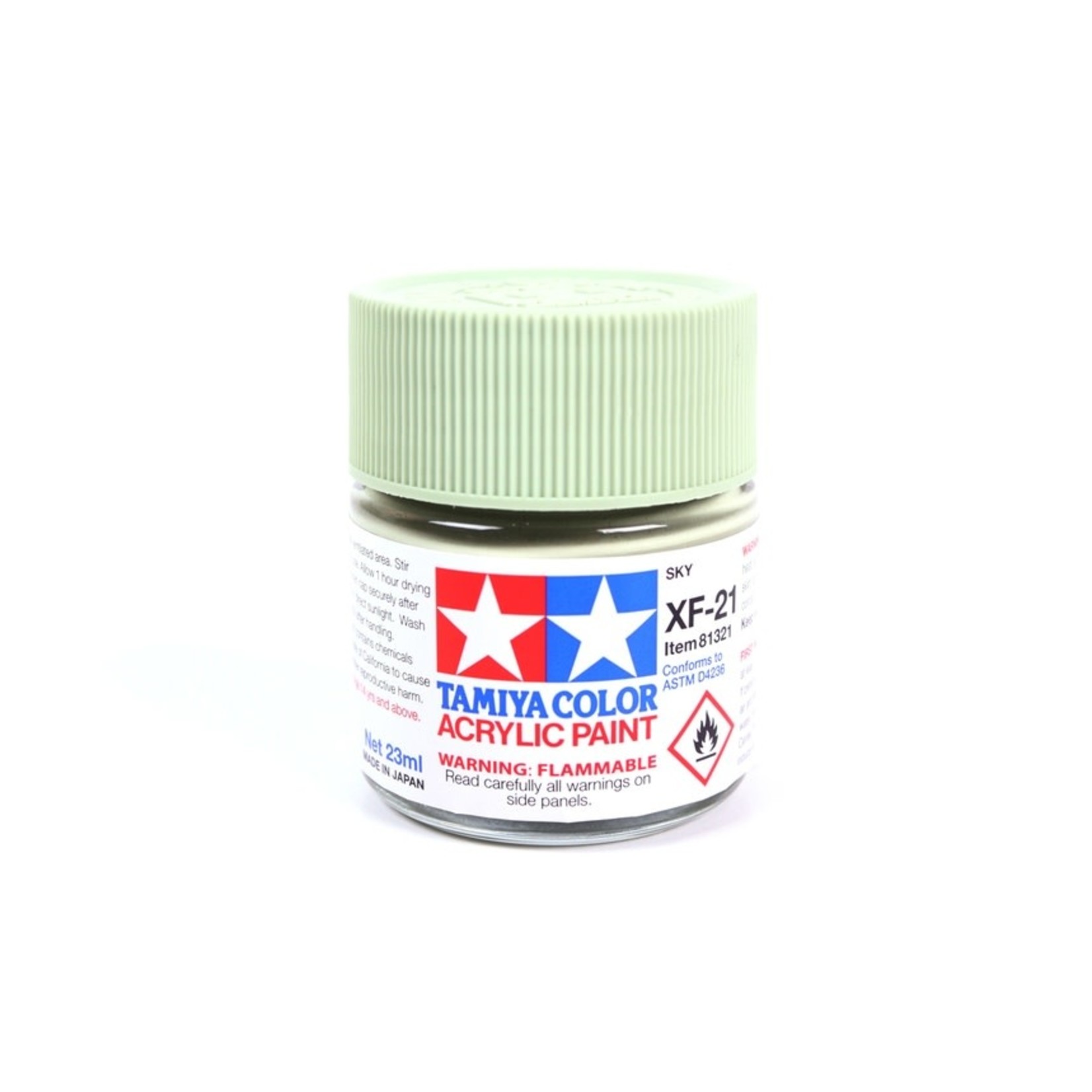 Tamiya TAM81321 Tamiya Acrylic XF-21 Flat Sky 23ml