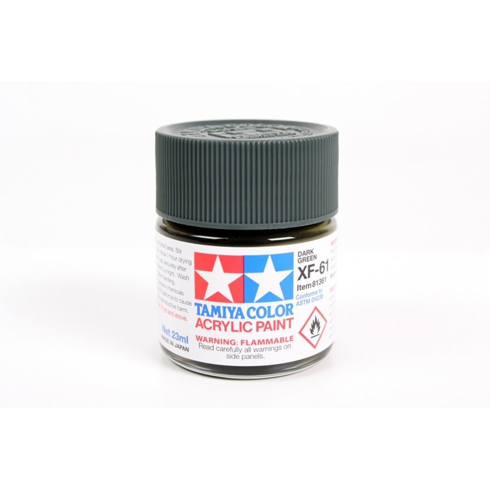 Tamiya TAM81361 Tamiya Acrylic XF-61 Flat Dark Green 23ml