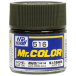 GSI Creos GNZ-C516 GSI Creos Mr Hobby C516 Flat 75% Dark Green 3414 - Lacquer - 10ml