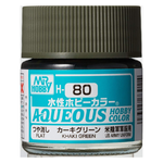 GSI Creos GNZ-H80 GSI Creos Mr Hobby H80 Aqueous Flat Khaki Green - Acrylic 10ml