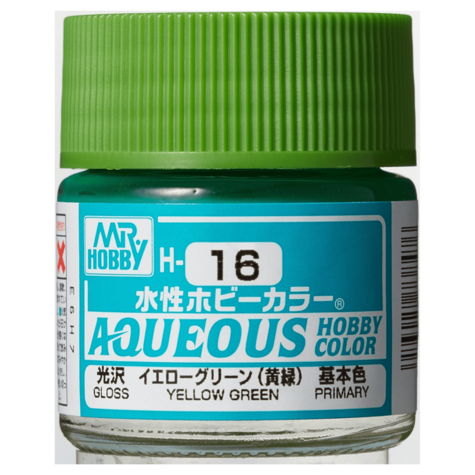 GSI Creos GNZ-H16 GSI Creos Mr Hobby H16 Aqueous Gloss Yellow Green - Acrylic 10ml