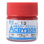 GSI Creos GNZ-N13 GSI Creos Mr Hobby N13 Acrysion Flat Red - Water-Based Acrylic - 10ml