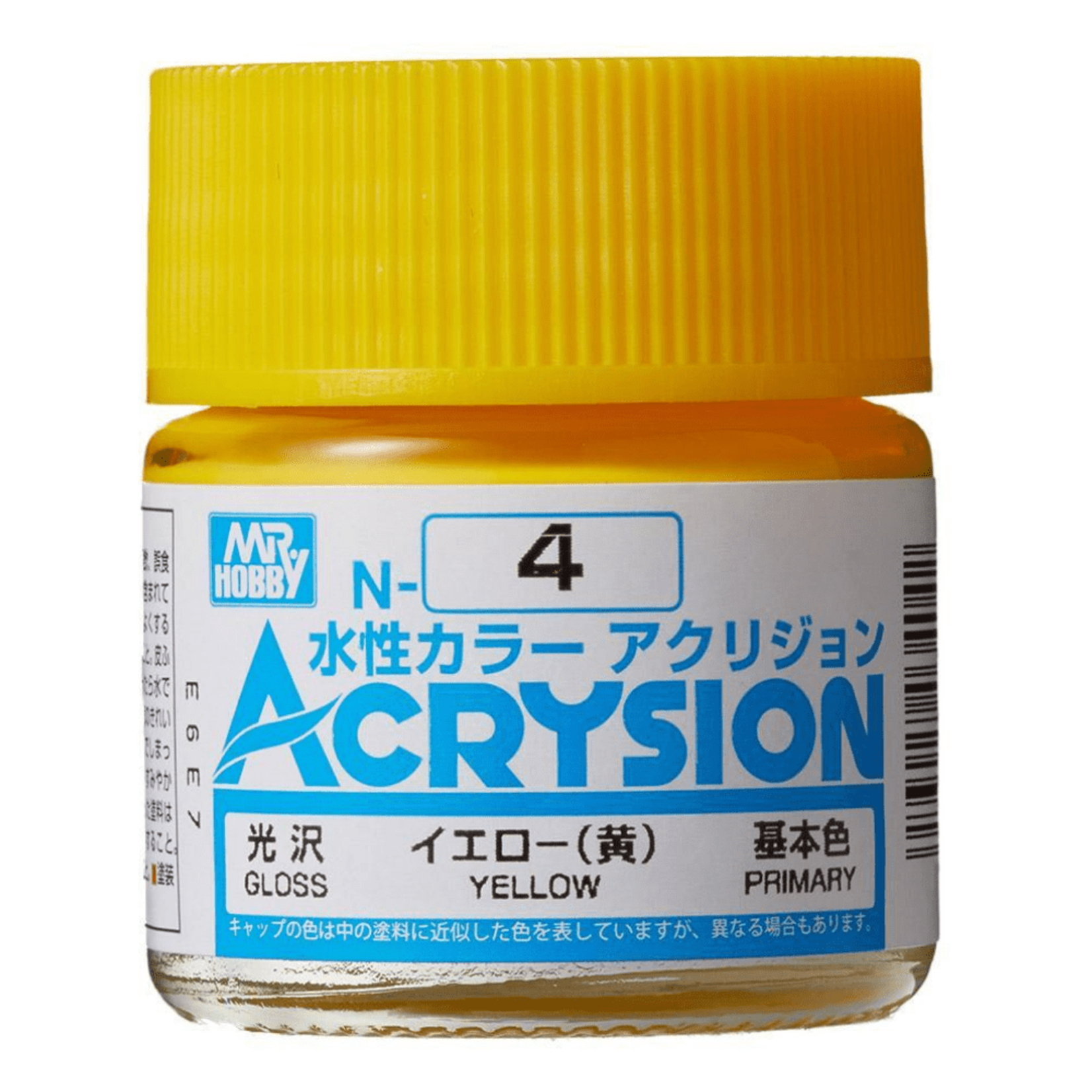 GSI Creos GNZ-N4 Mr Hobby N4 Acrysion Gloss Yellow - Water-Based Acrylic - 10ml