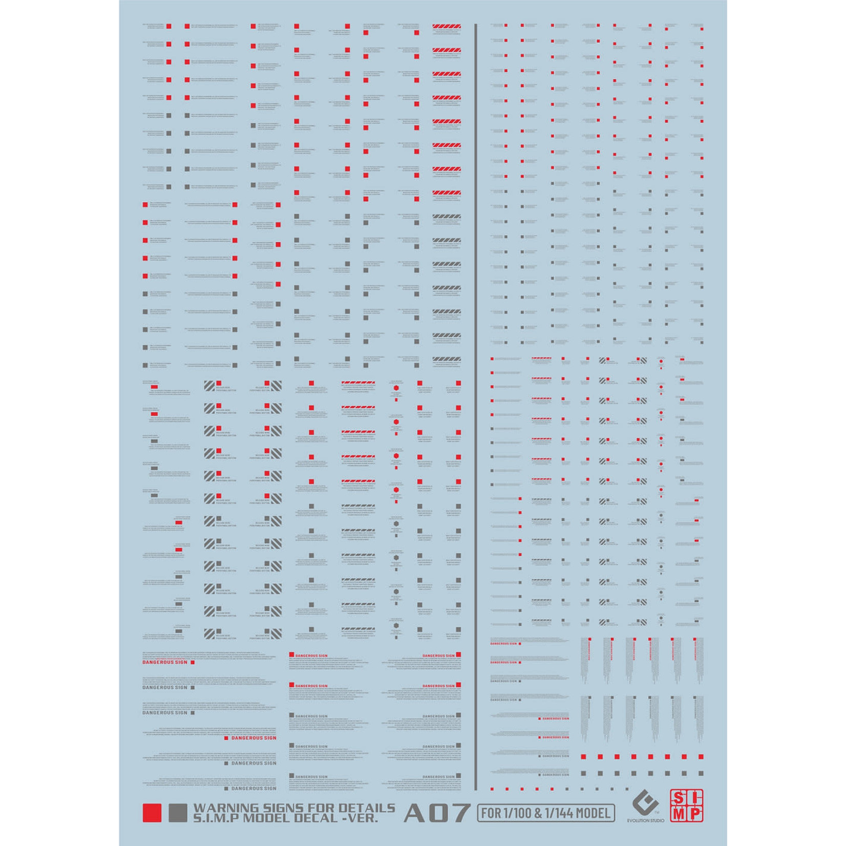 SIMP Model SIM06-00-A07 SIMP Model A07 General Design Warning Decal