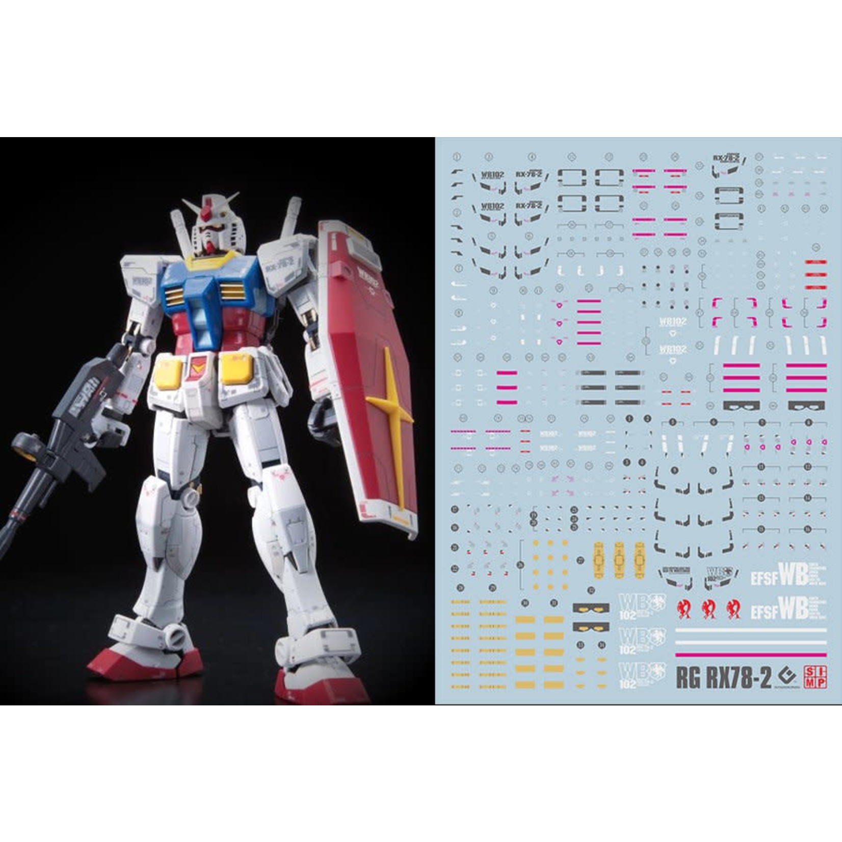 SIMP Model SIM06-14-C23 SIMP Model C23 RG 1/144 RX-78-2 Gundam Decal